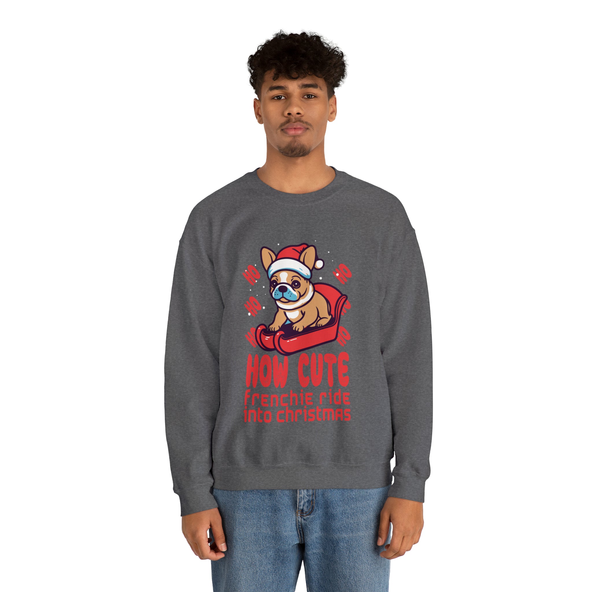 Frenchie Ride Sweater - Unisex Sweatshirt for Brachycephalic Dogs-fadou