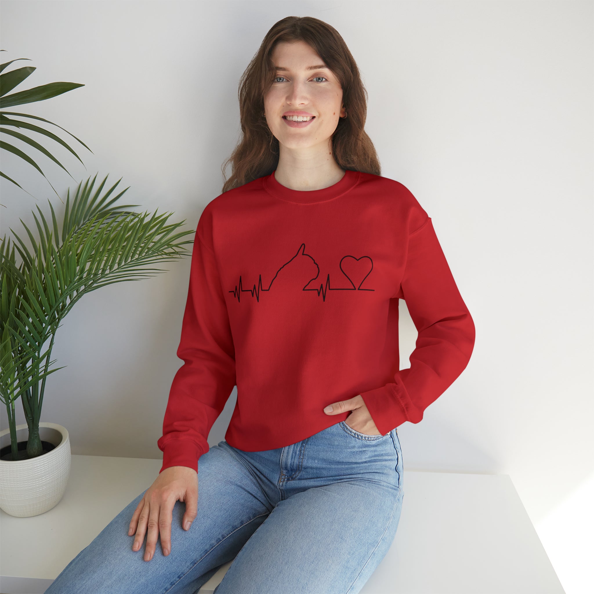 Frenchie ECG - Unisex Sweatshirt for Brachycephalic Dogs-fadou
