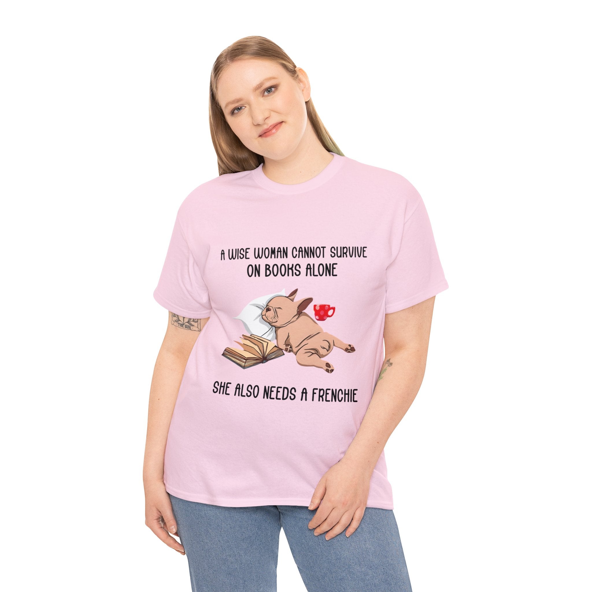 Wise Woman - Unisex Tshirt for Frenchie Fans Everywhere-fadou