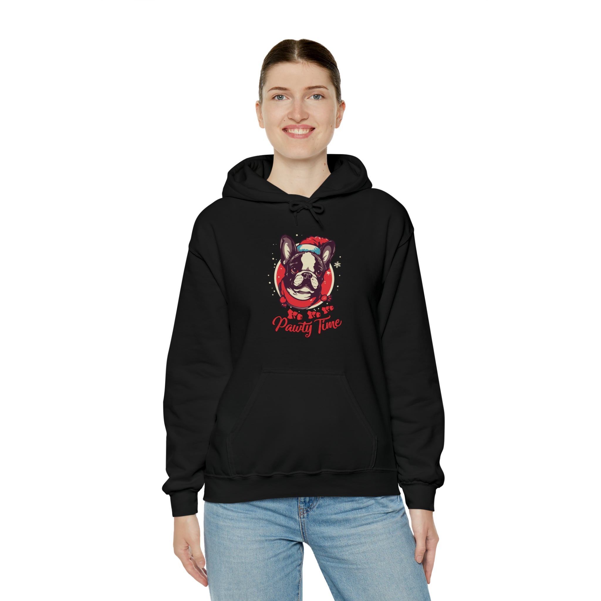 Pawty French Bulldog Dog Mom Hoodie for Dog Moms & Dads-fadou