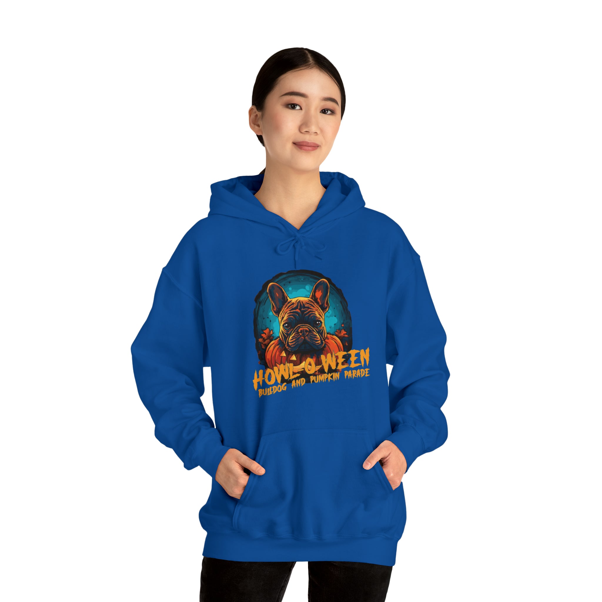 Pumpkin Halloween Pet Parent Pullover for Bulldog Owners-fadou