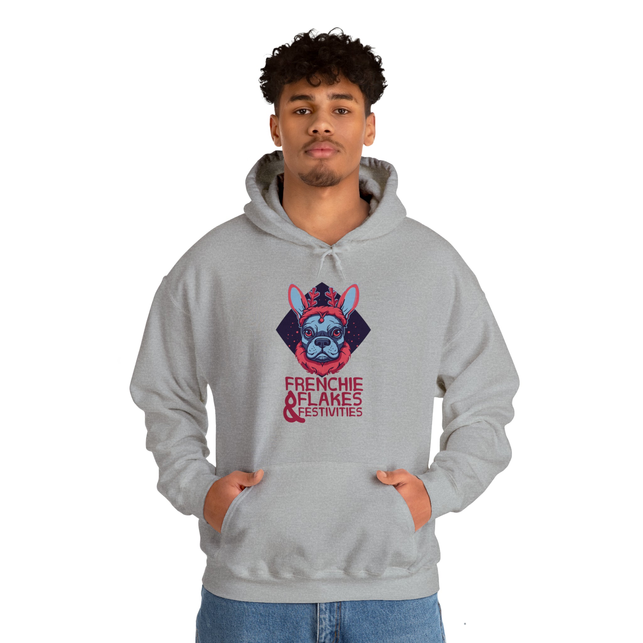 Frenchie & Flakes Unisex Hoodie for Brachycephalic Dogs-fadou