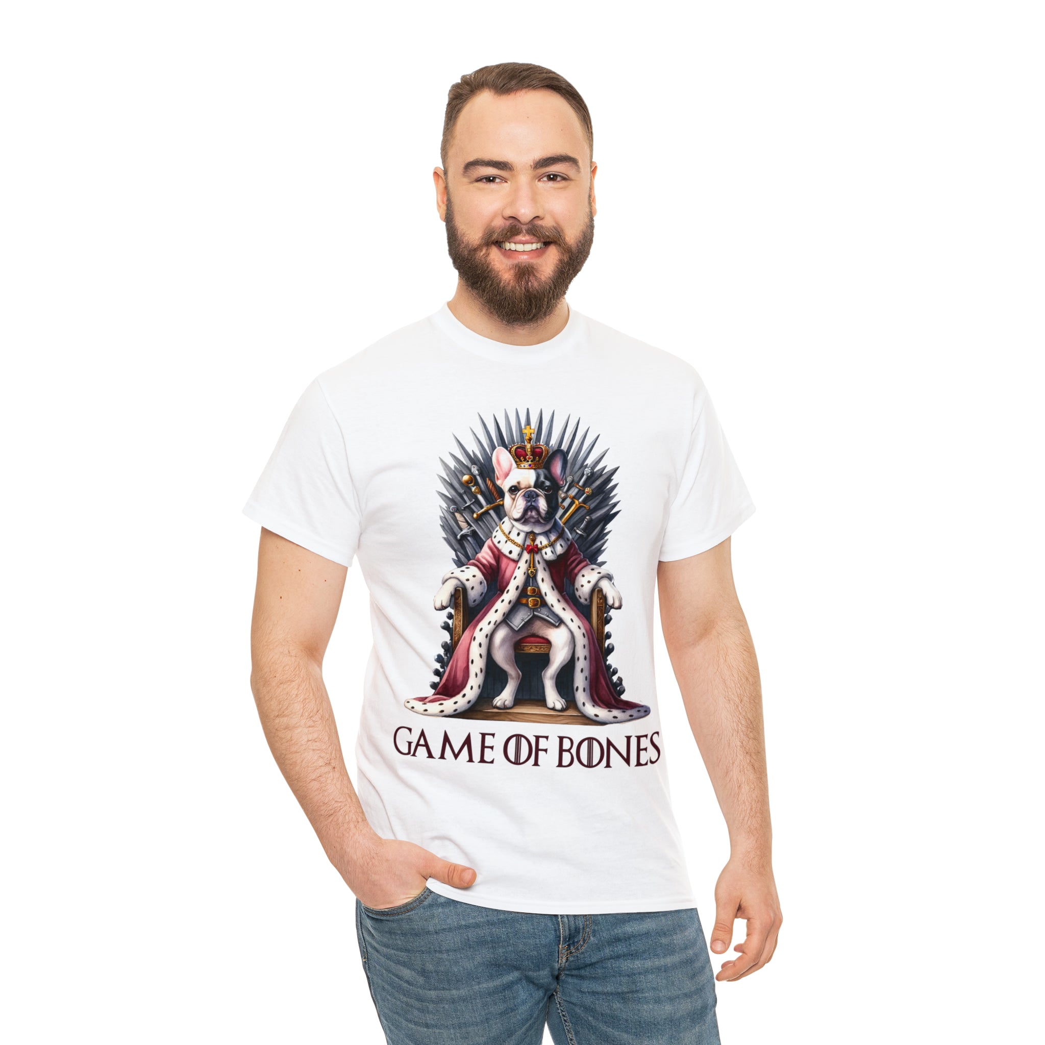 French Bulldog Cotton Graphic Tee for Frenchie Enthusiasts-fadou