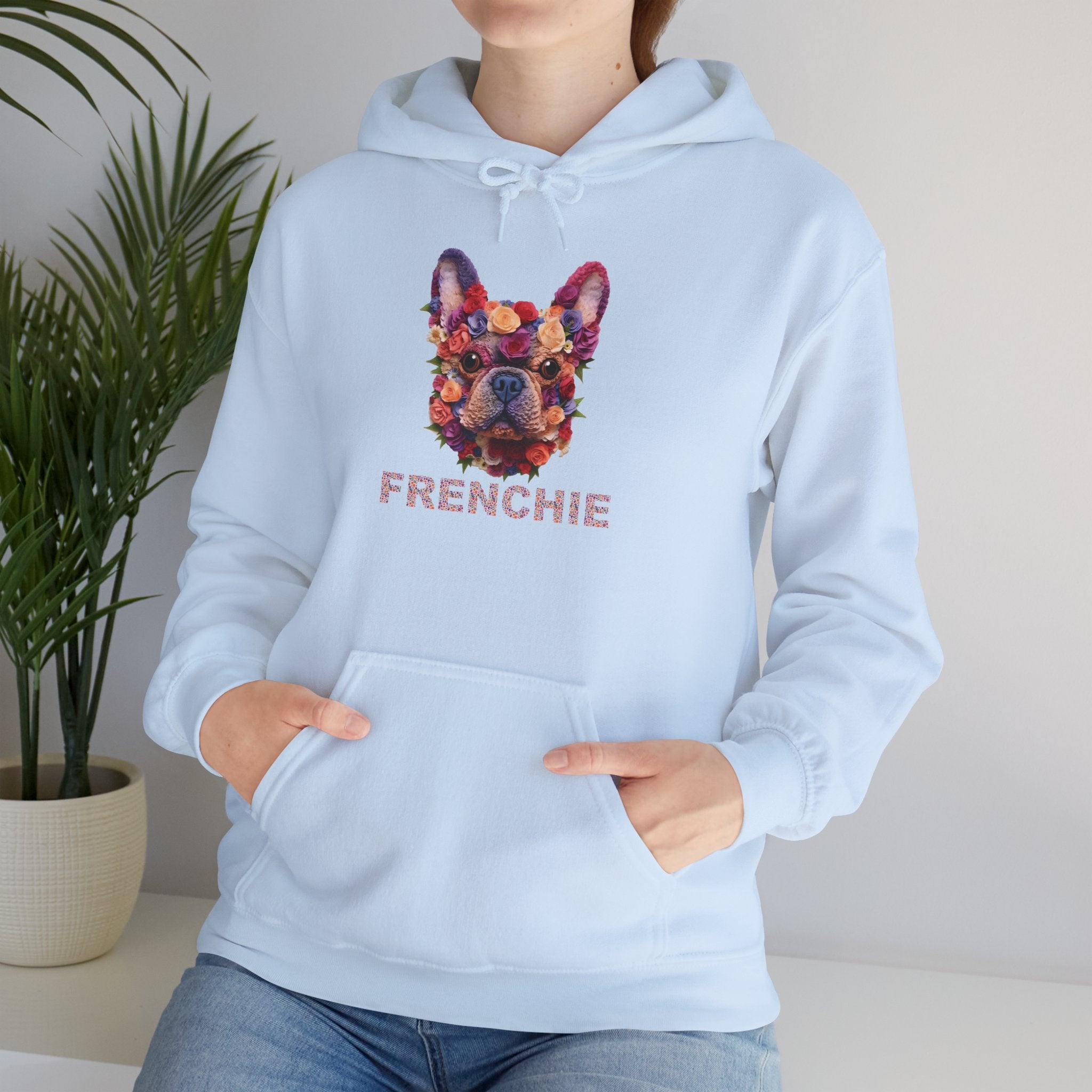 Flowers French Bulldog Dog Mom Hoodie for Bulldog Owners-fadou