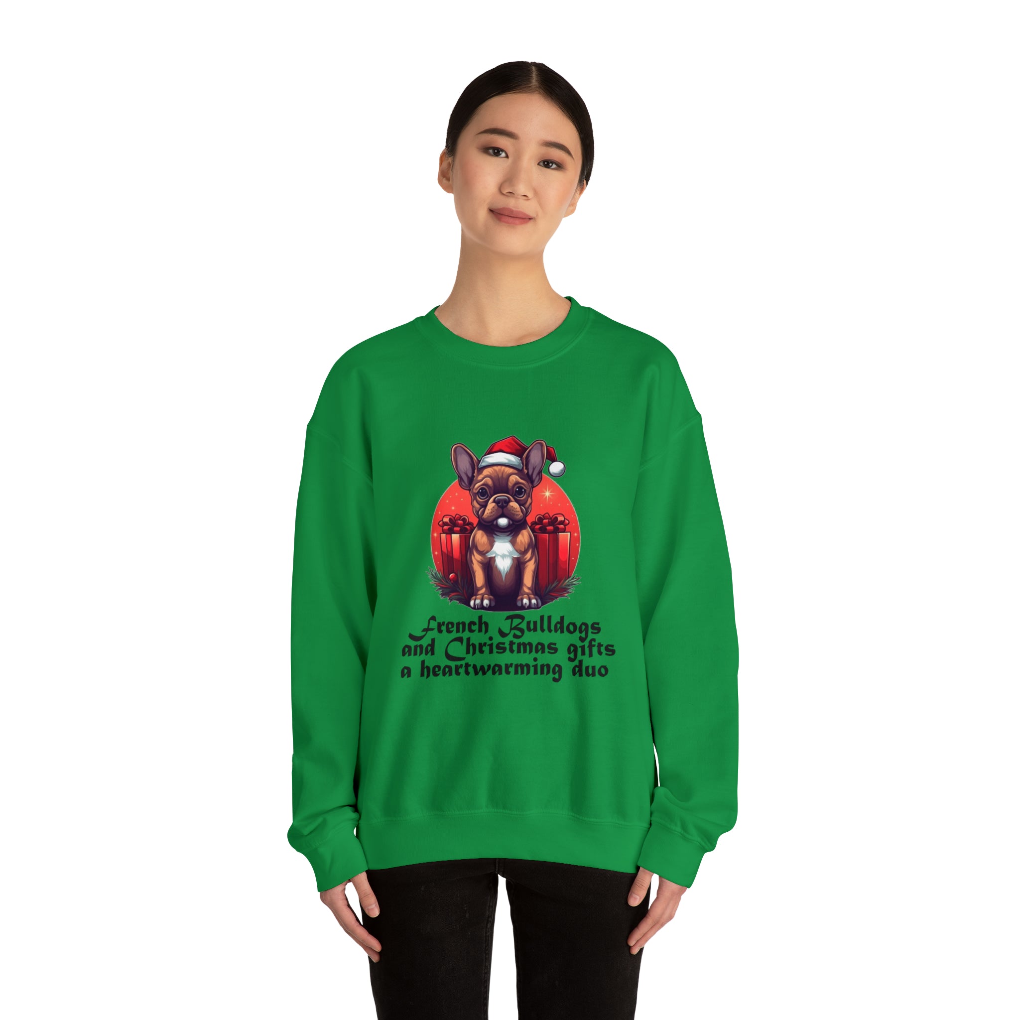 French Bulldog Christmas Cotton Sweatshirt for Dog Park Days-fadou