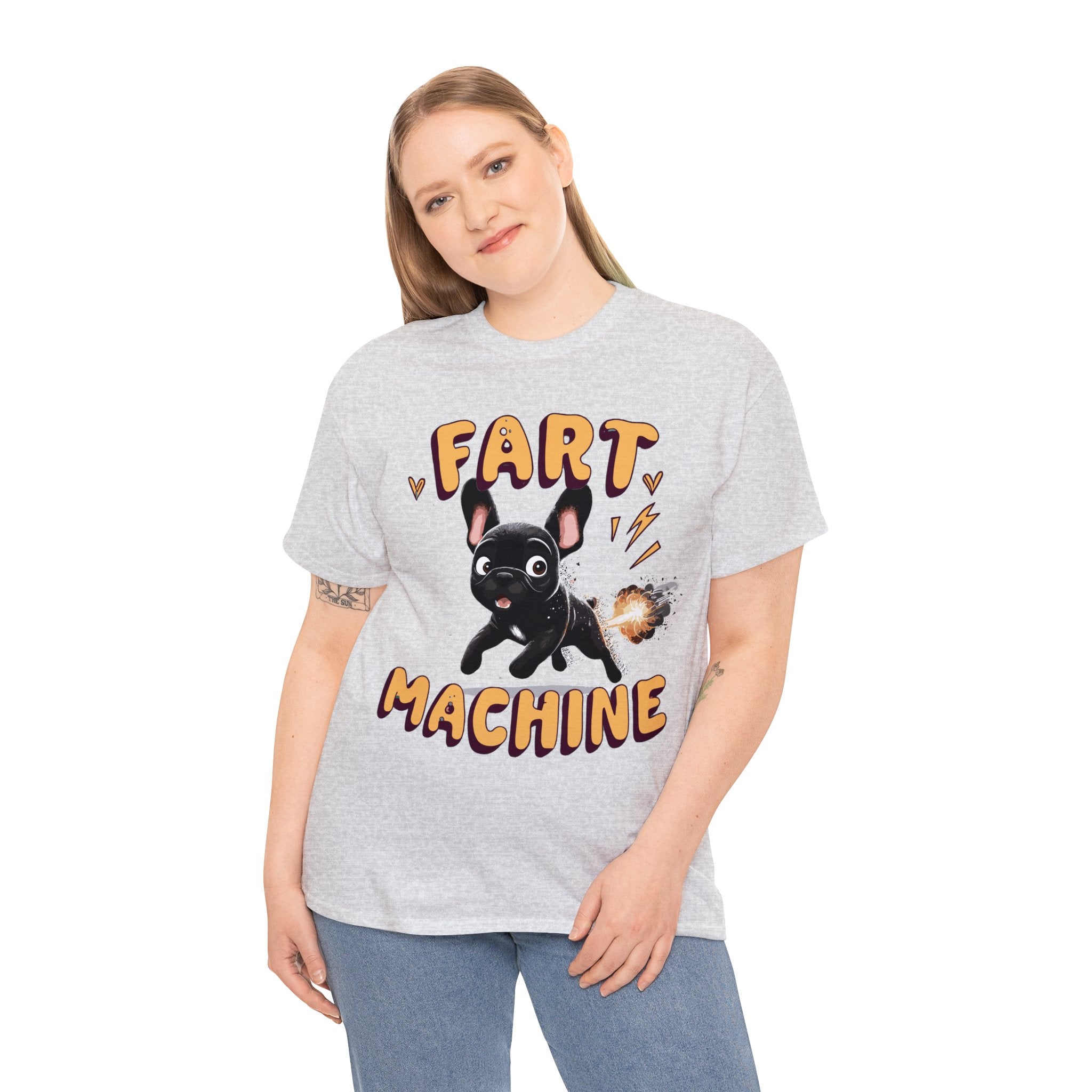 Fart Machine - Unisex Tshirt for Frenchie Fans Everywhere-fadou