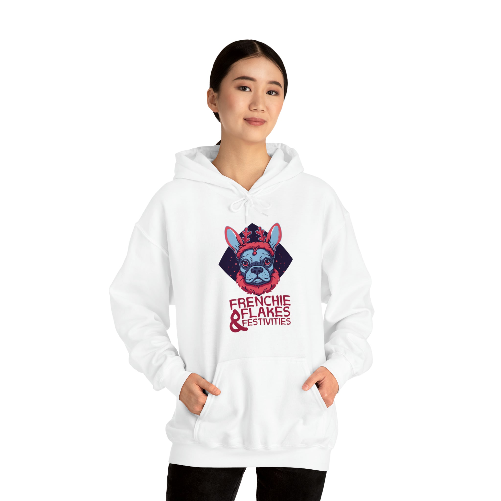 Frenchie & Flakes Unisex Hoodie for Brachycephalic Dogs-fadou