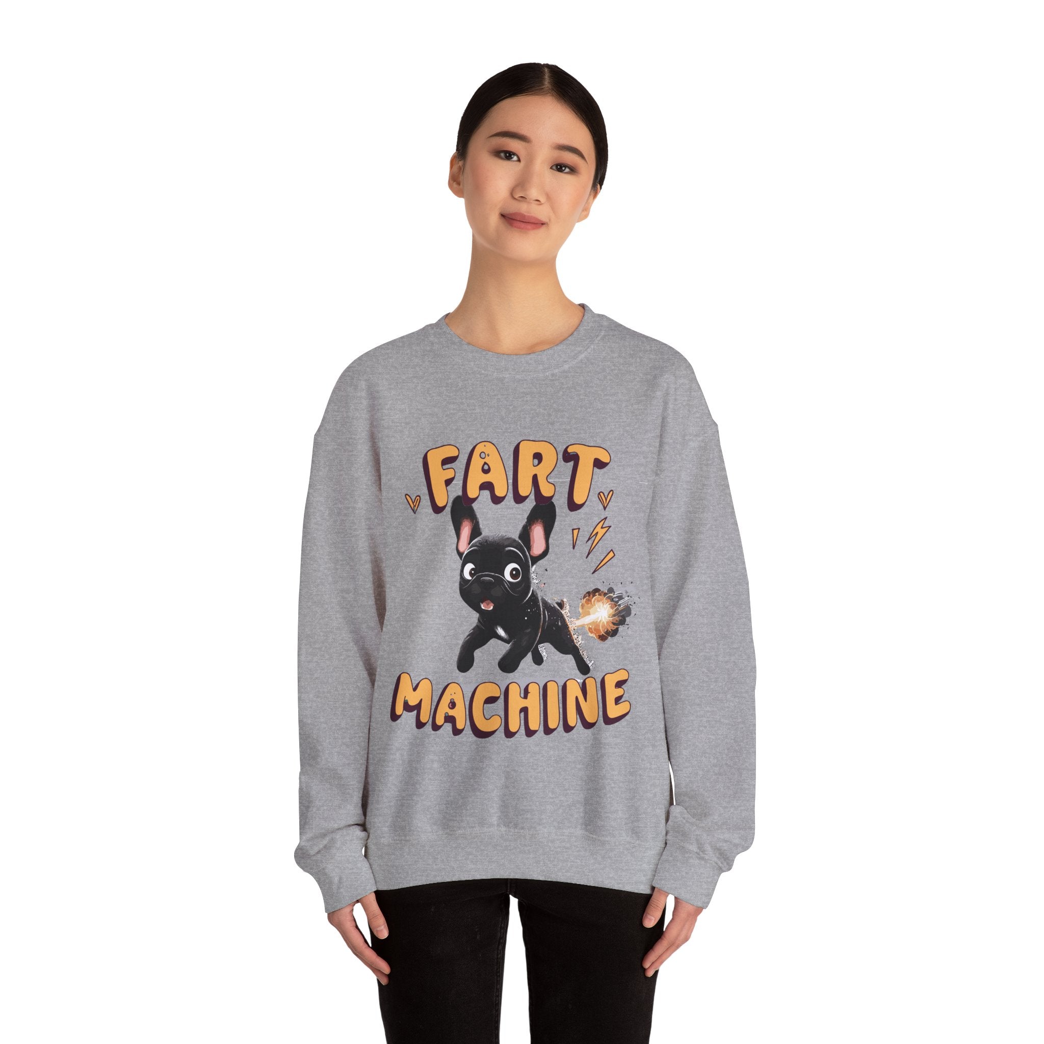 Fart Frenchie Cotton Sweatshirt for Frenchie Enthusiasts-fadou