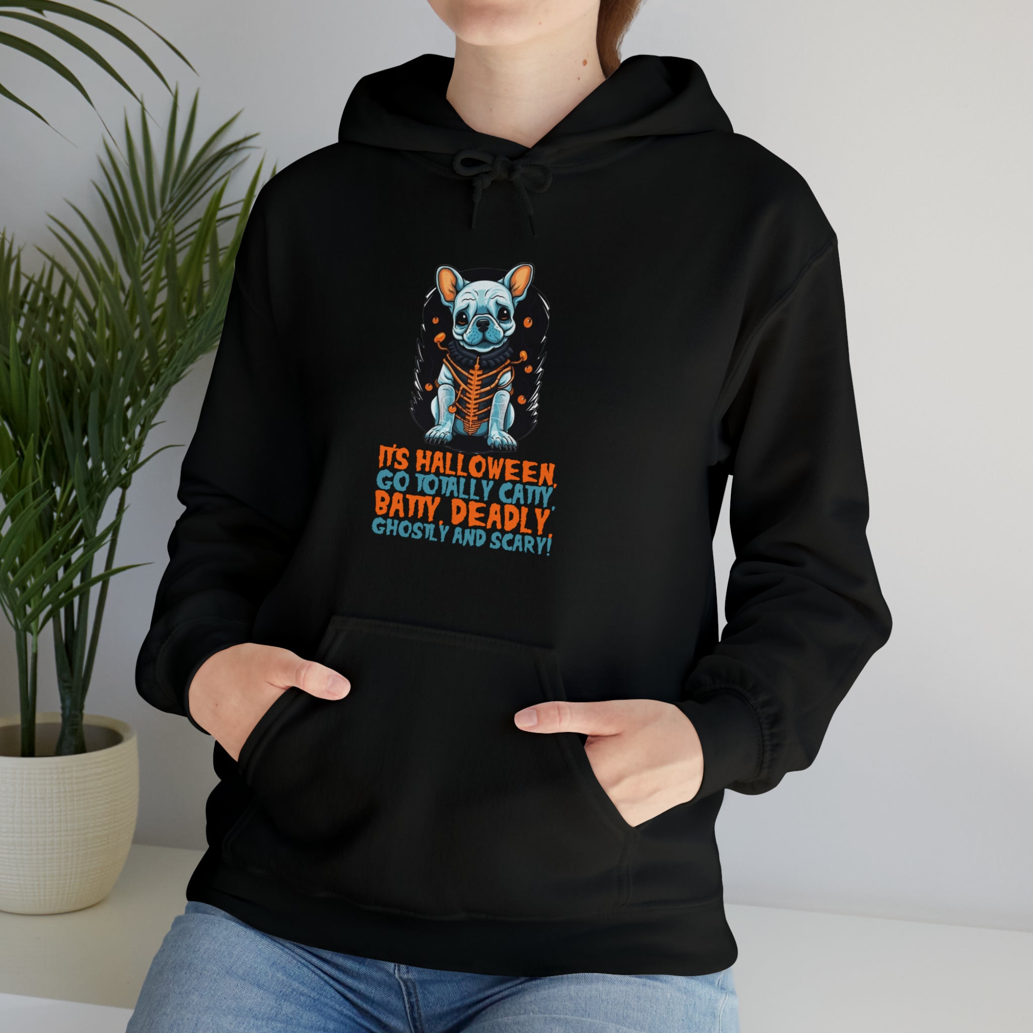 Frenchie Halloween Cotton Sweatshirt for Bulldog Owners-fadou