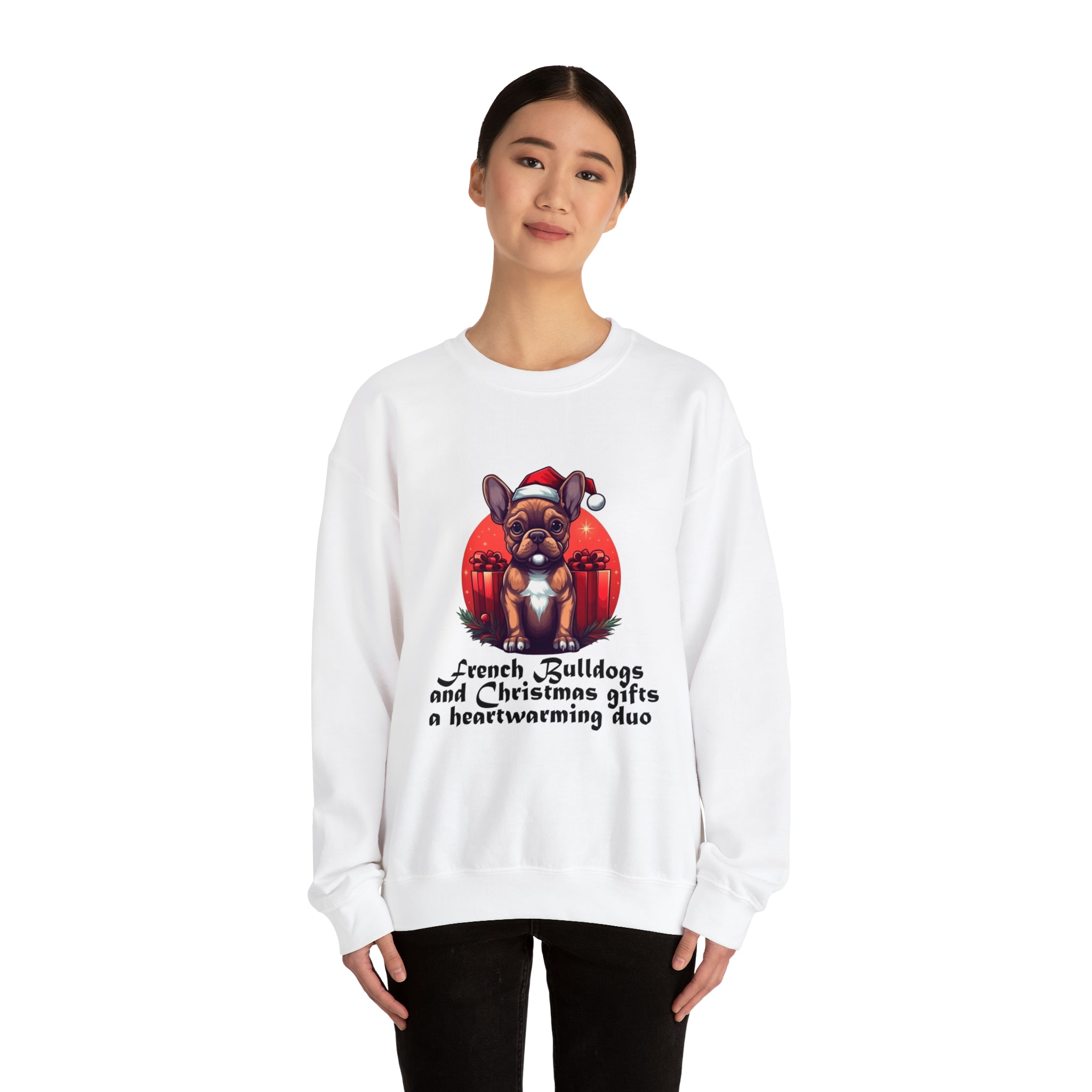 French Bulldog Christmas Cotton Sweatshirt for Dog Park Days-fadou