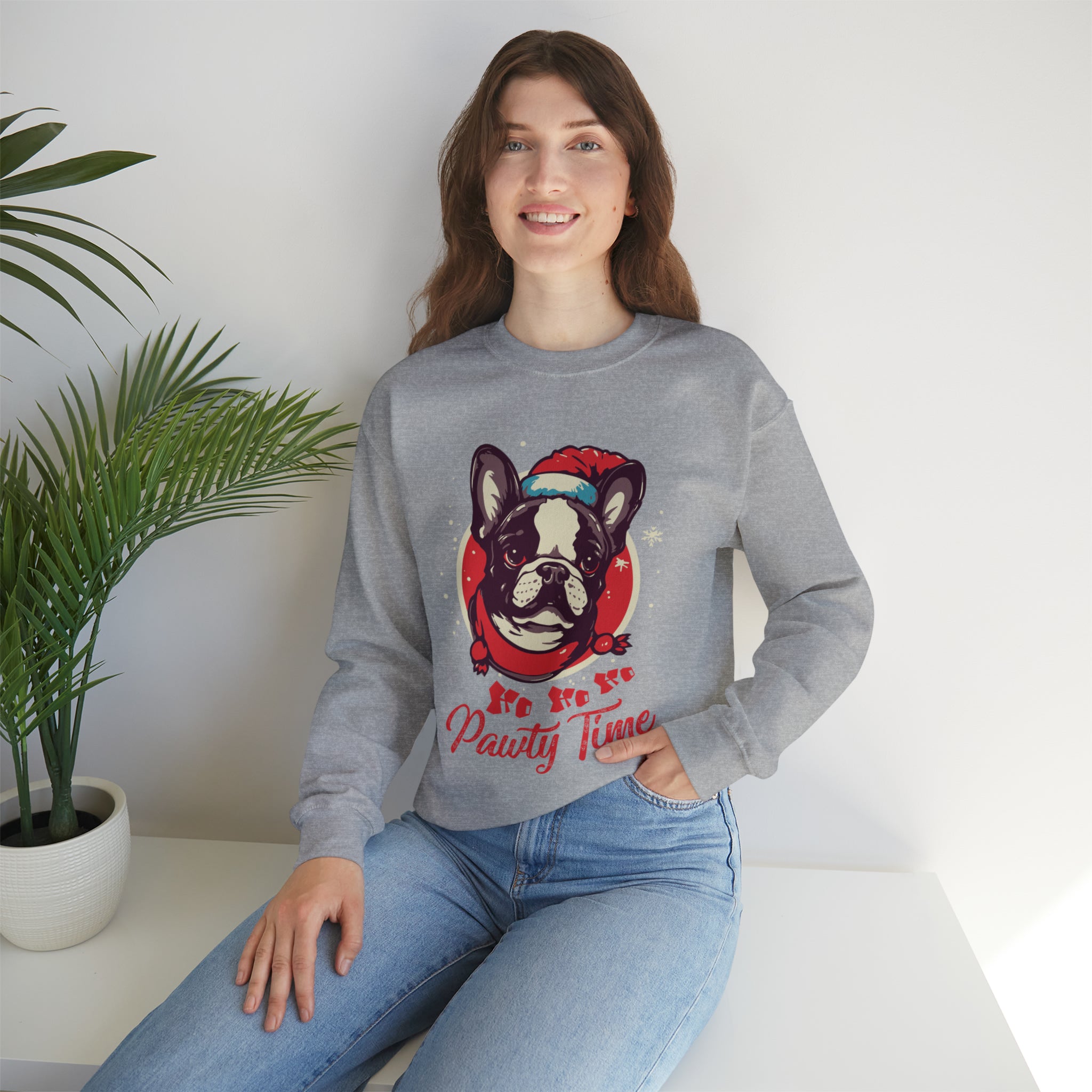 Pawty French Bulldog Dog Mom Hoodie for Frenchie Enthusiasts-fadou