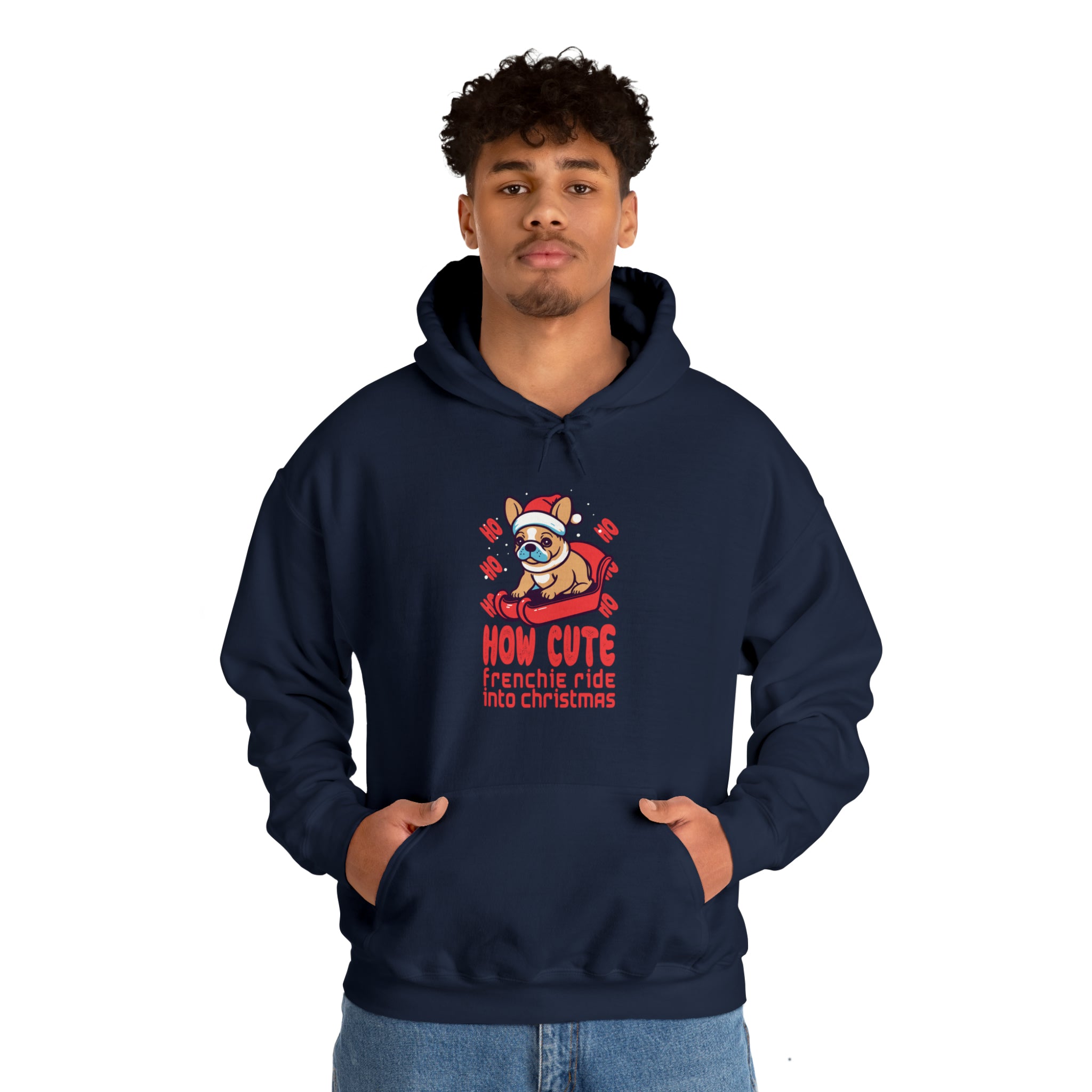 Frenchie Ride Unisex Hoodie for Travel Comfort and Safety-fadou