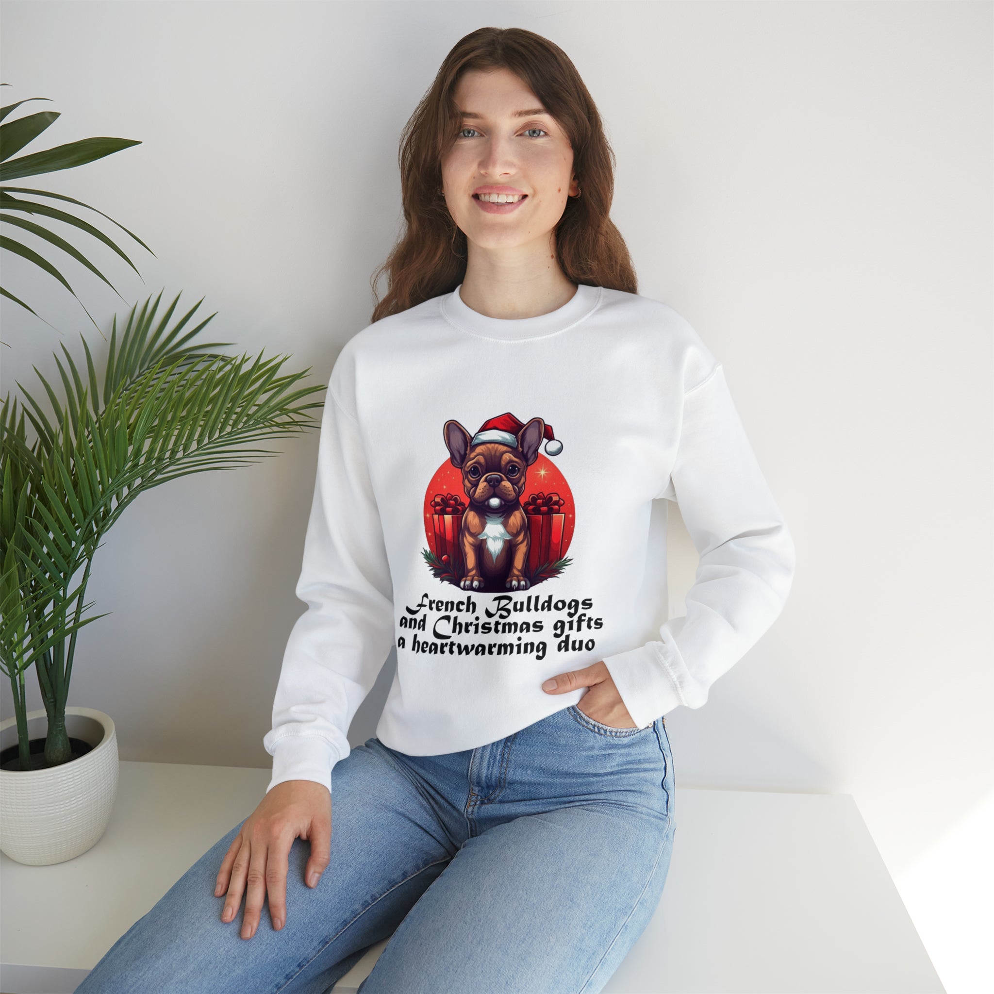 French Bulldog Christmas Cotton Sweatshirt for Dog Park Days-fadou