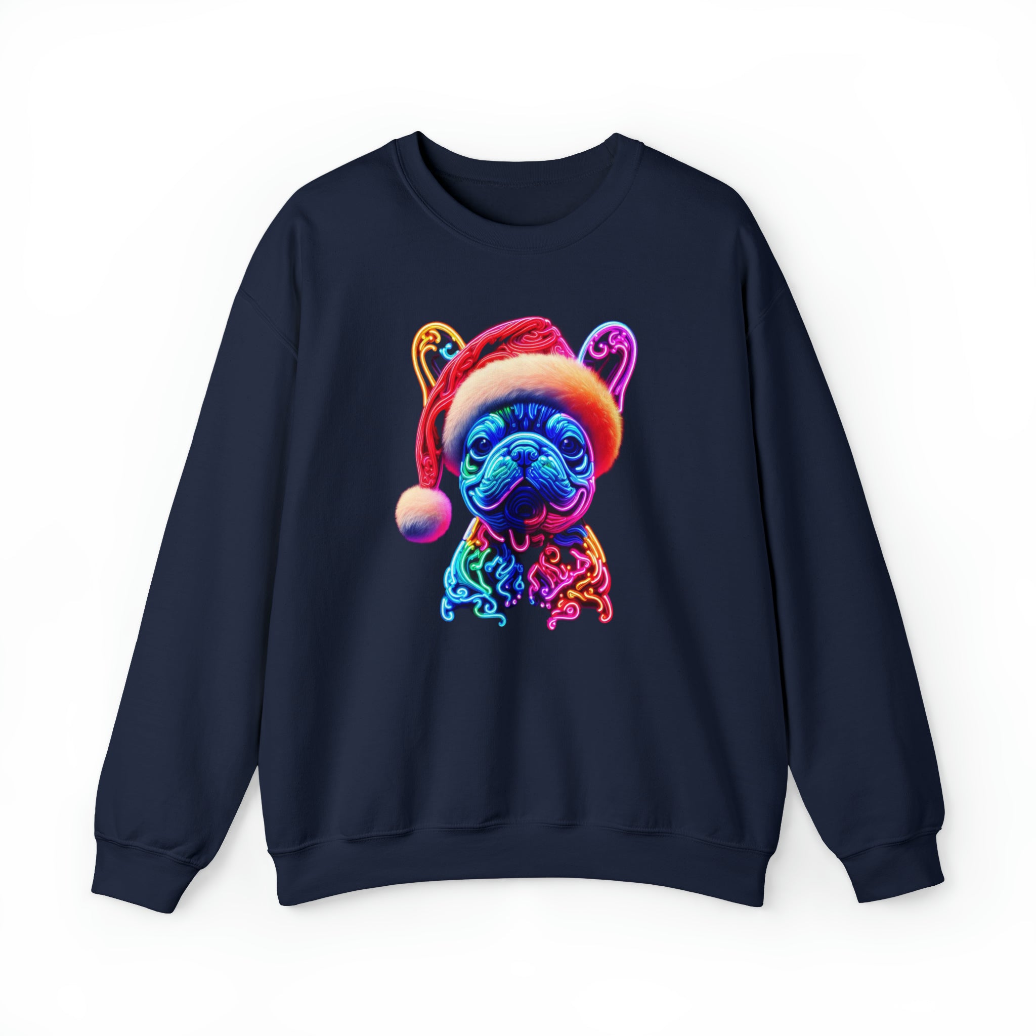 French Bulldog Christmas Fleece Hoodie for Bulldog Owners-fadou