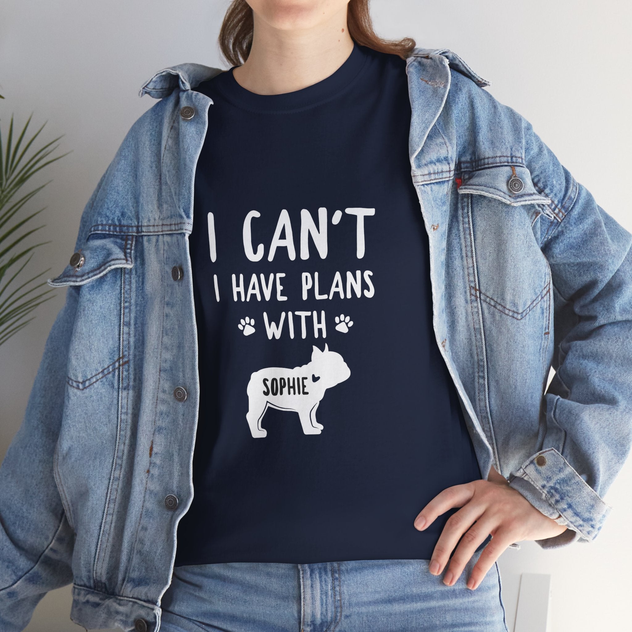 French Bulldog Custom Cotton T-Shirt for Bulldog Owners-fadou