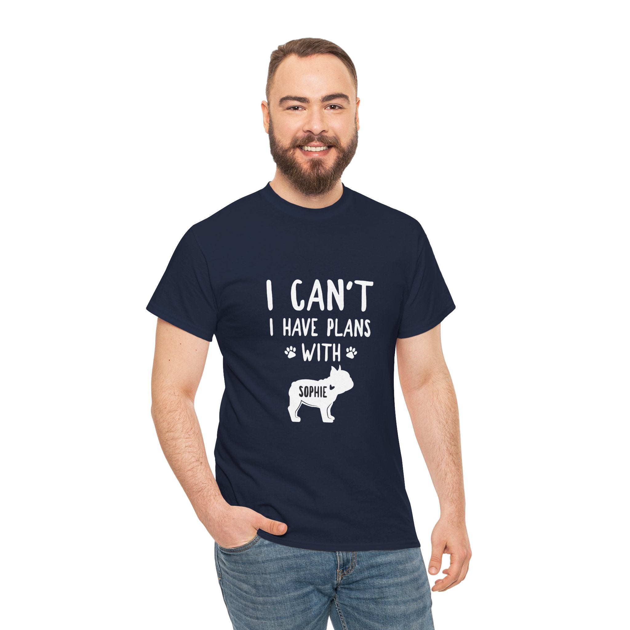 French Bulldog Custom Cotton T-Shirt for Bulldog Owners-fadou