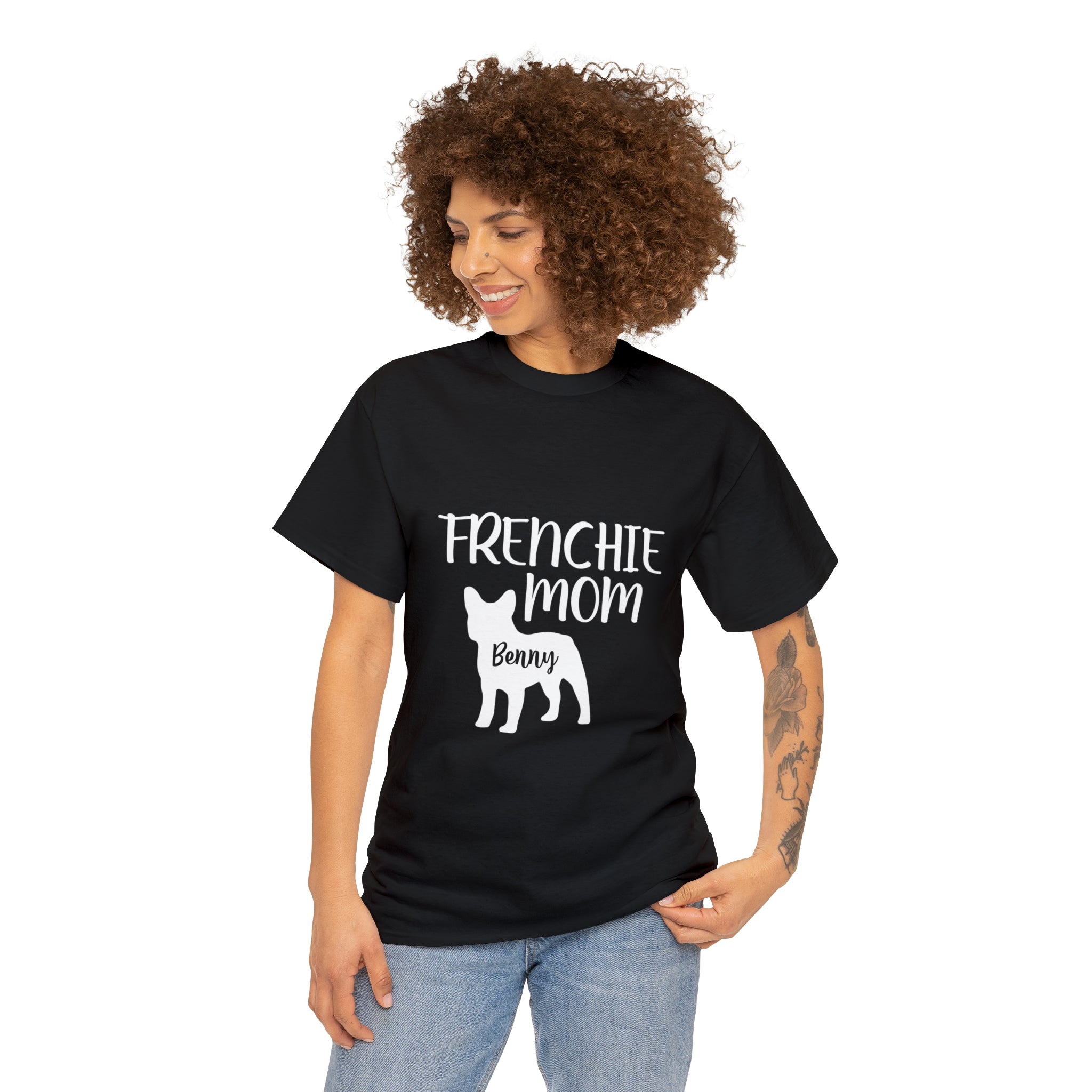 French Bulldog Custom Cotton T-Shirt for Frenchie Enthusiasts-fadou