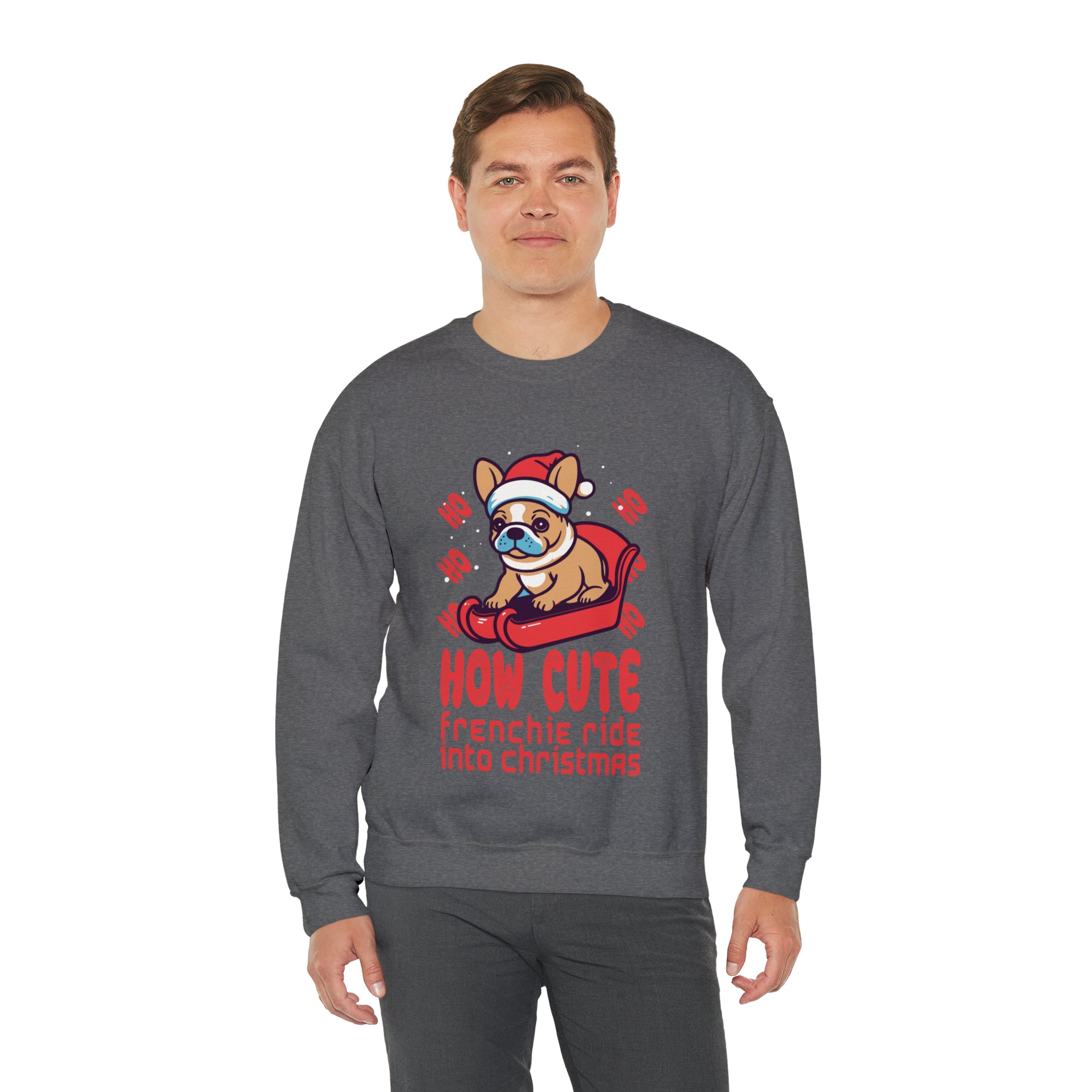 Frenchie Ride Sweater - Unisex Sweatshirt for Brachycephalic Dogs-fadou