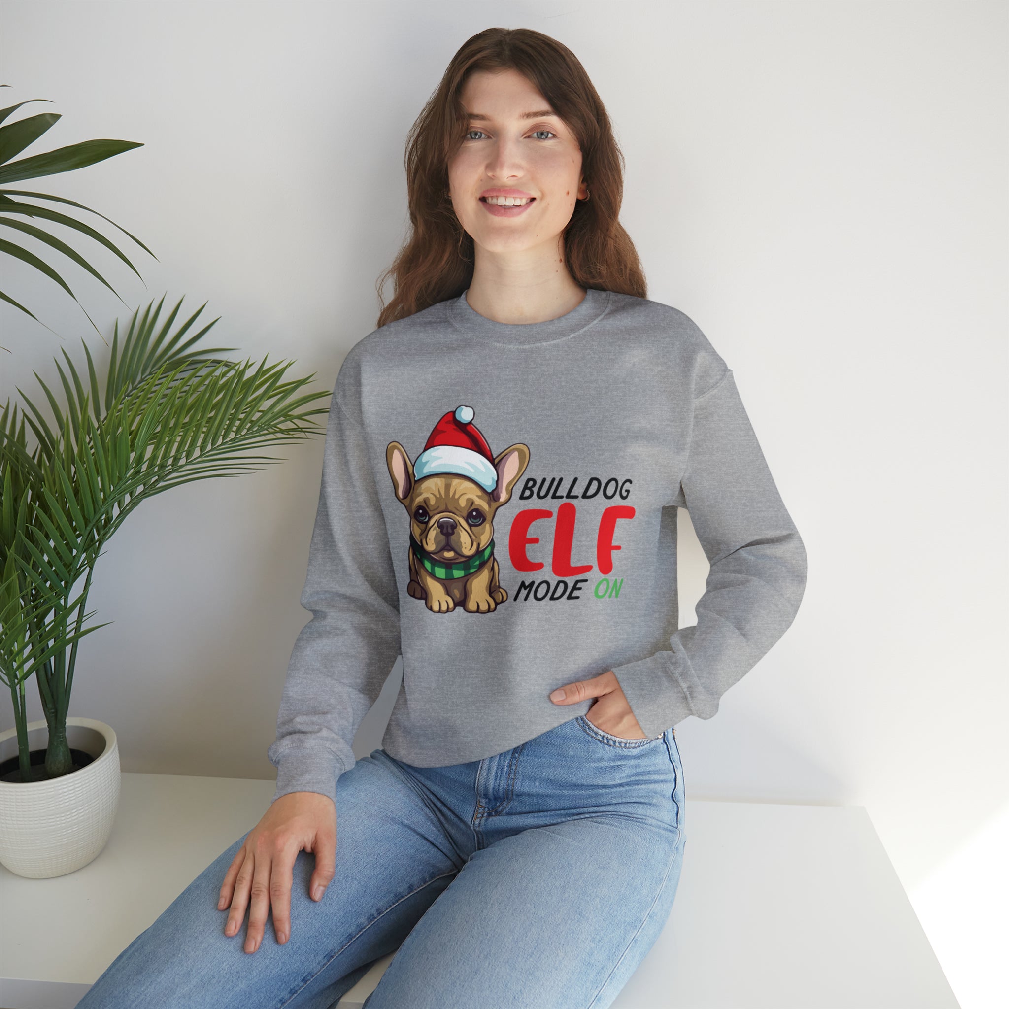ELF French Bulldog Cotton Sweatshirt for Dog Moms & Dads-fadou