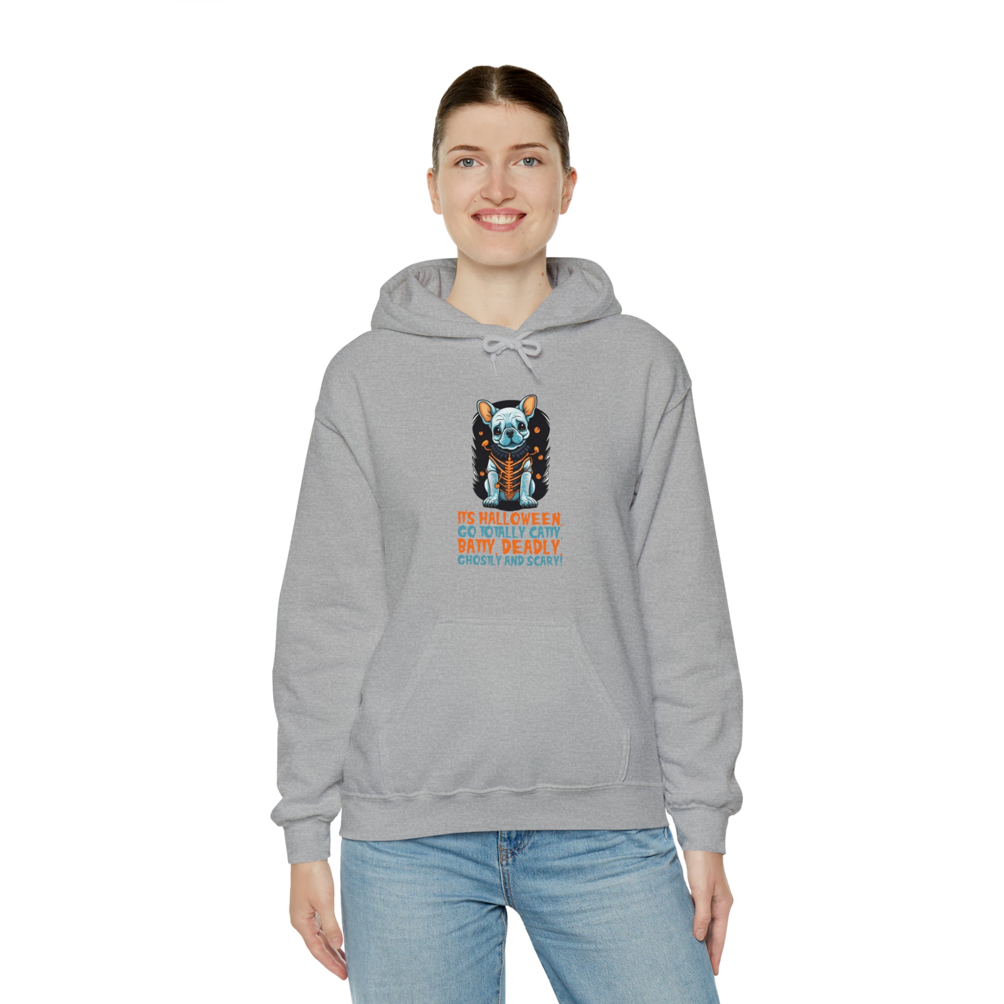 Frenchie Halloween Cotton Sweatshirt for Bulldog Owners-fadou