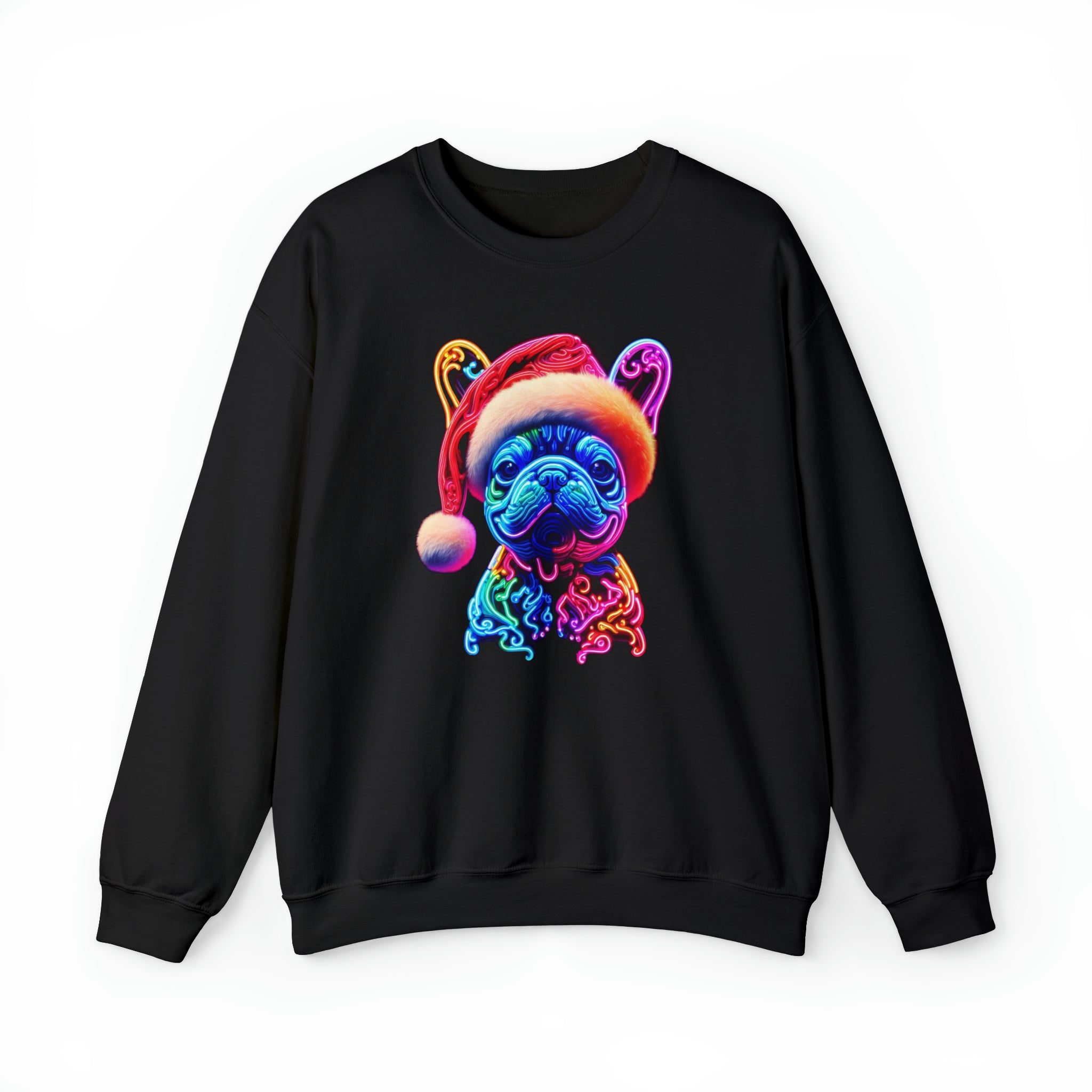 French Bulldog Christmas Fleece Hoodie for Bulldog Owners-fadou