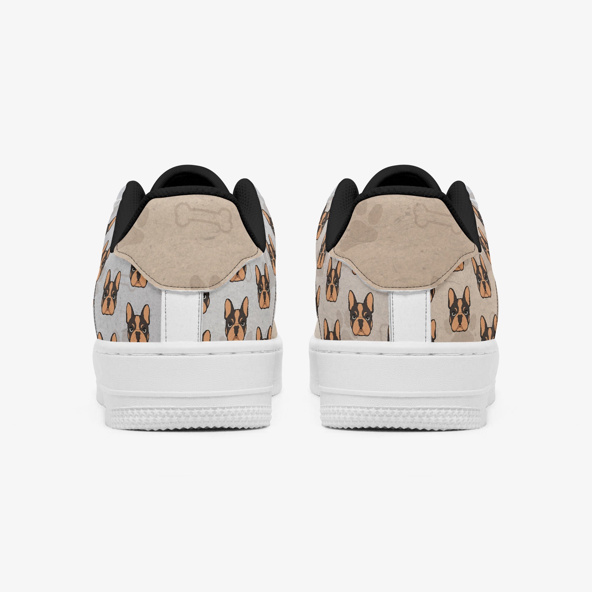 French Bulldog Leather High-Top Shoes for Bulldog Owners-fadou