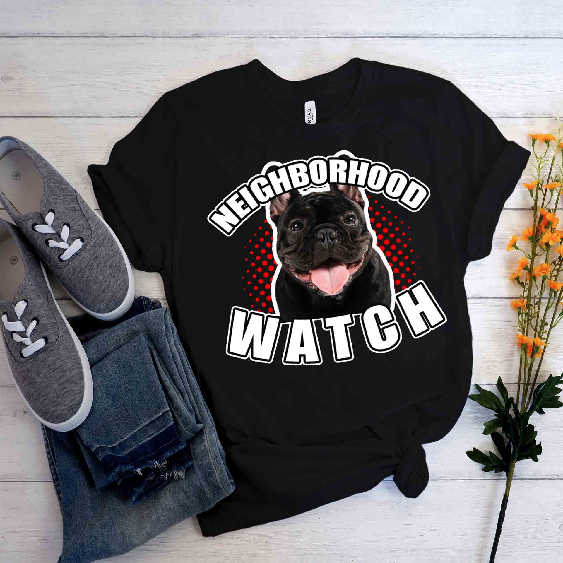 Rocky French Bulldog Dog Lover Tee for Frenchie Enthusiasts-fadou
