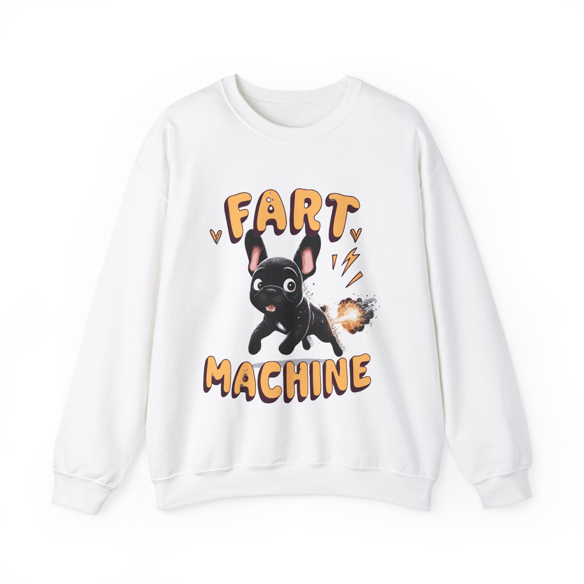 Fart Frenchie Cotton Sweatshirt for Frenchie Enthusiasts-fadou
