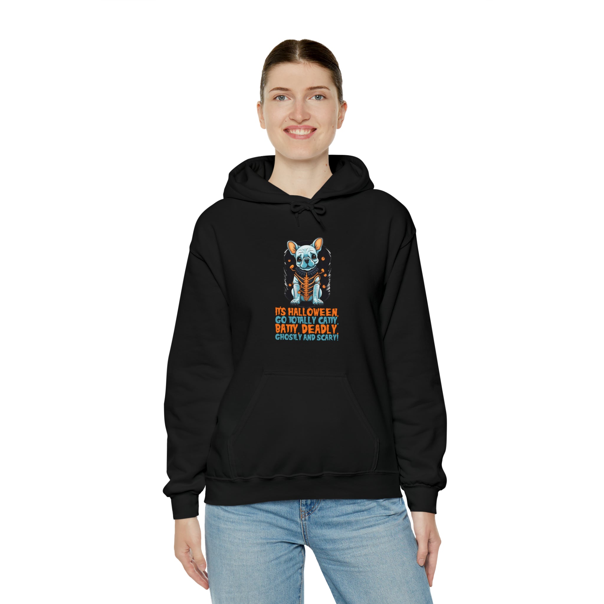 Frenchie Halloween Cotton Sweatshirt for Bulldog Owners-fadou