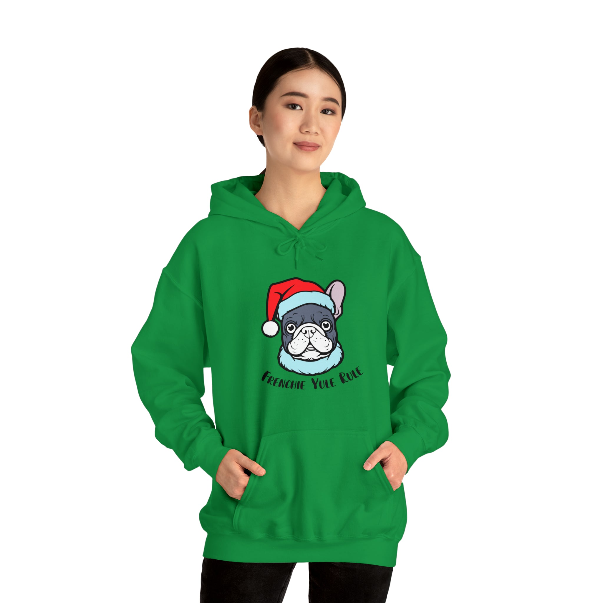 Frenchie Yule Rule Unisex Hoodie for Brachycephalic Dogs-fadou