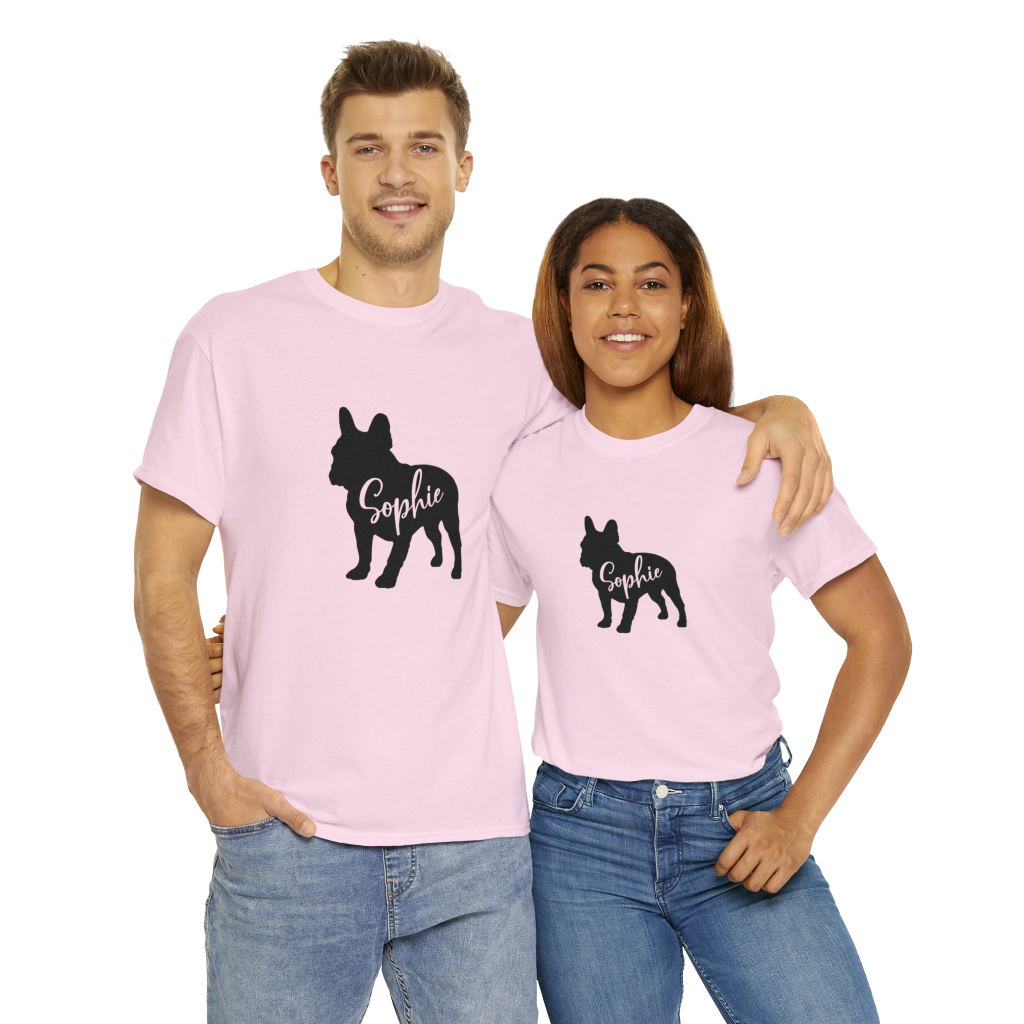 Unisex Personalized Dog Lover Tee for Frenchie Enthusiasts-fadou