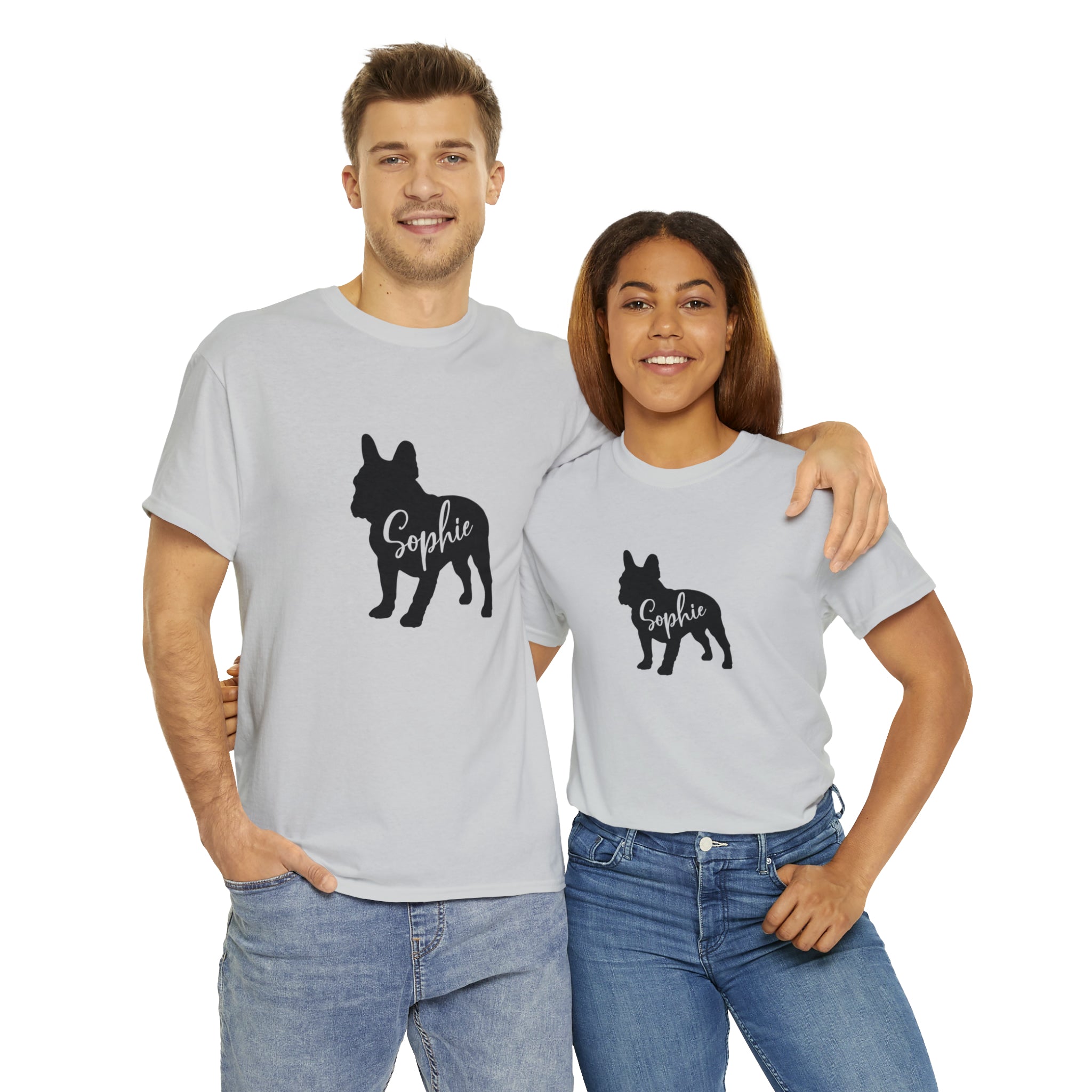 Unisex Personalized Dog Lover Tee for Frenchie Enthusiasts-fadou