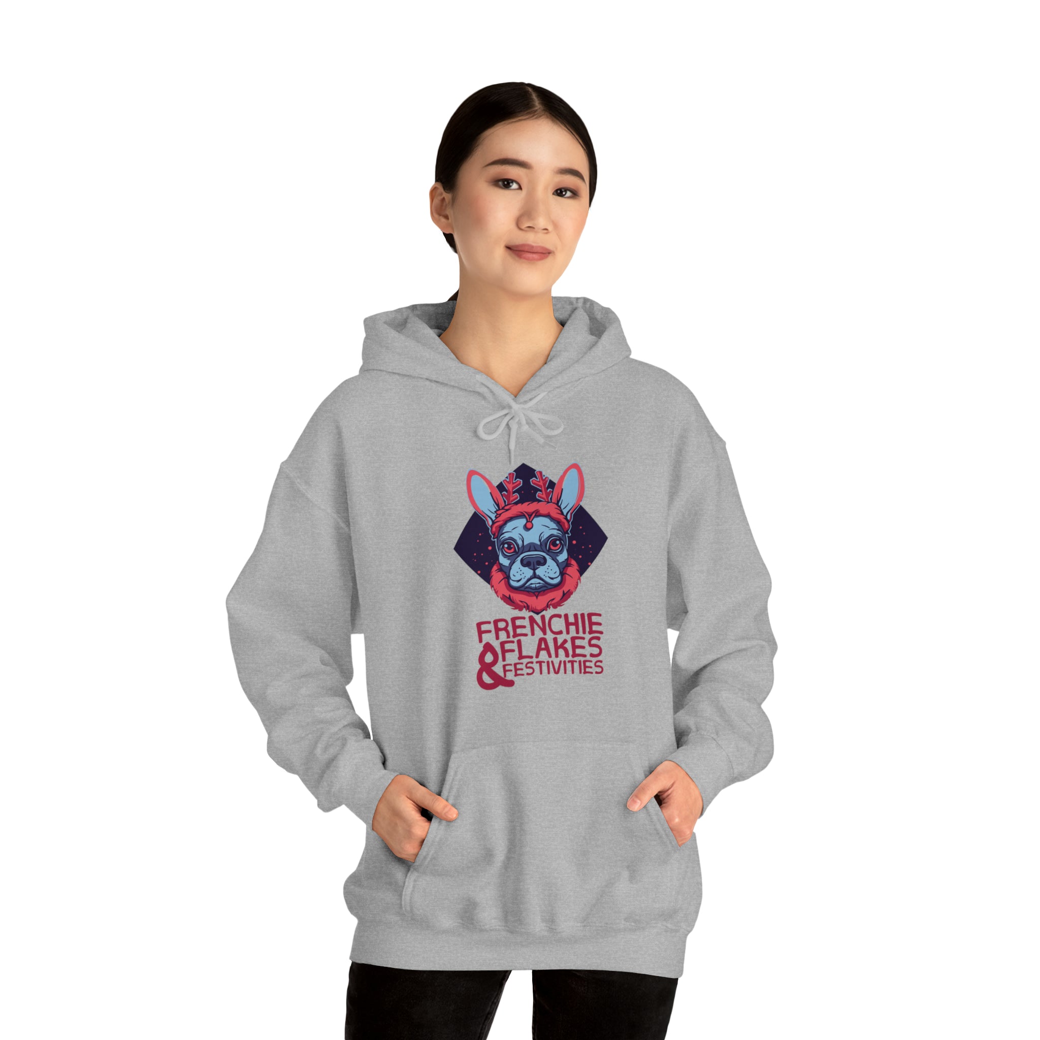 Frenchie & Flakes Unisex Hoodie for Brachycephalic Dogs-fadou