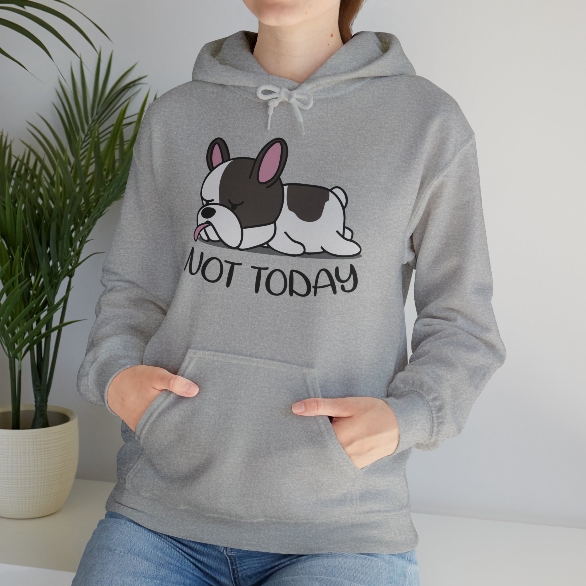 Not French Bulldog Cotton Sweatshirt for Bulldog Owners-fadou