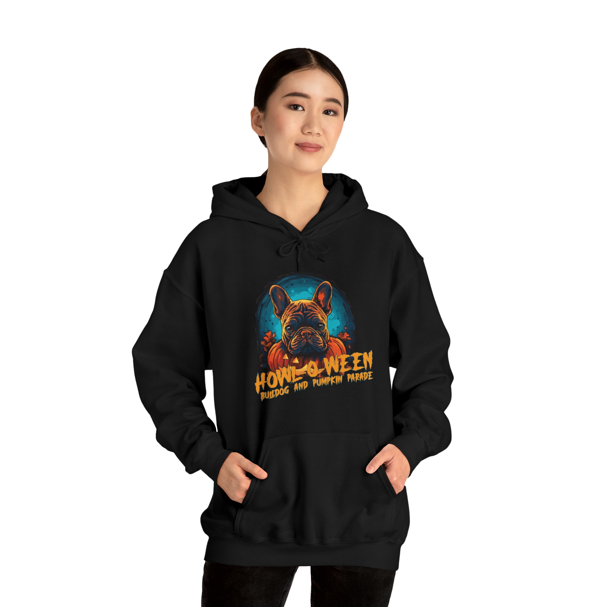 Pumpkin Halloween Pet Parent Pullover for Bulldog Owners-fadou