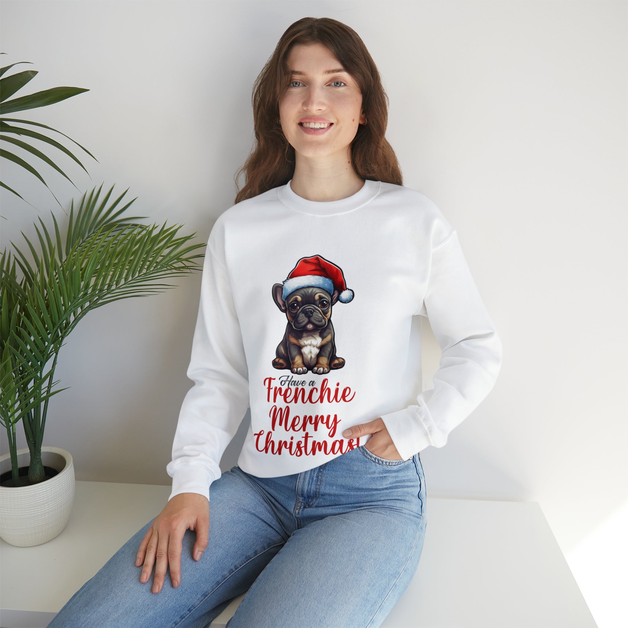 French Bulldog Christmas Fleece Hoodie for Everyday Wear-fadou