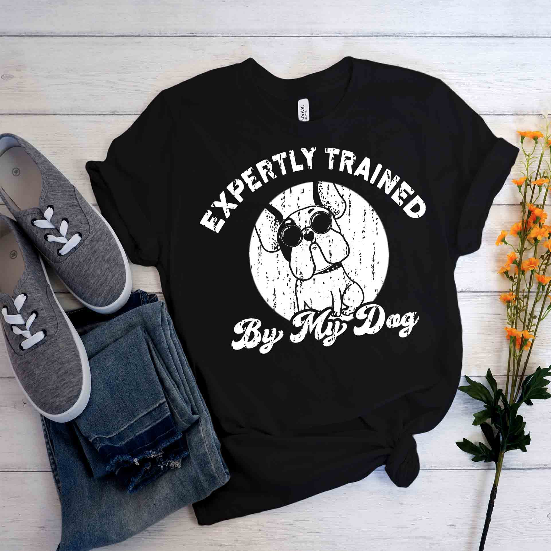 Henry French Bulldog Graphic Tee for Frenchie Enthusiasts-fadou