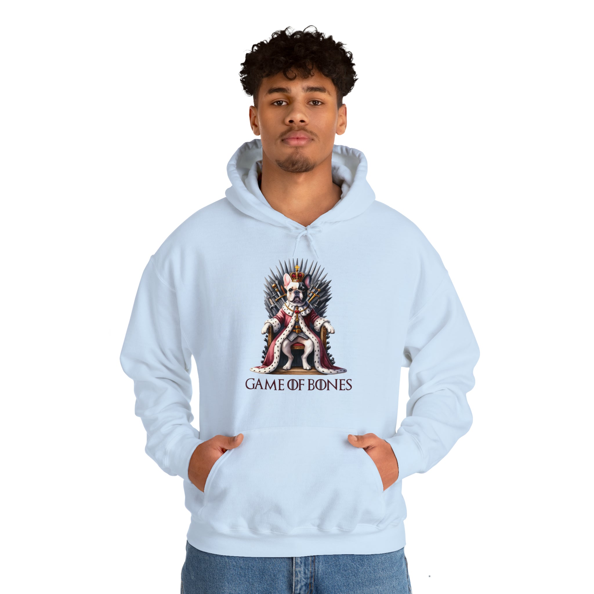 Game French Bulldog Fleece Hoodie for Outdoor Adventures-fadou