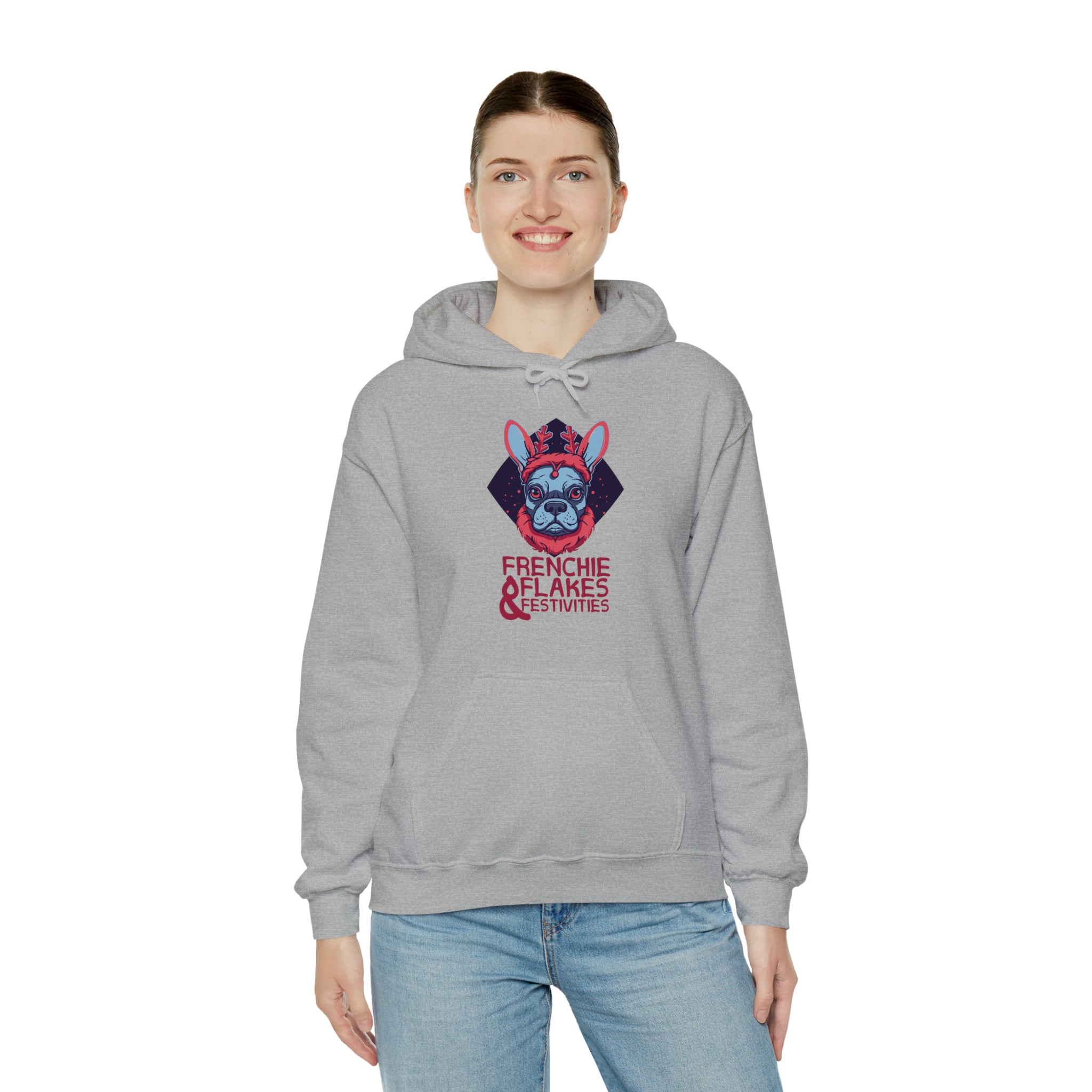 Frenchie & Flakes Unisex Hoodie for Brachycephalic Dogs-fadou