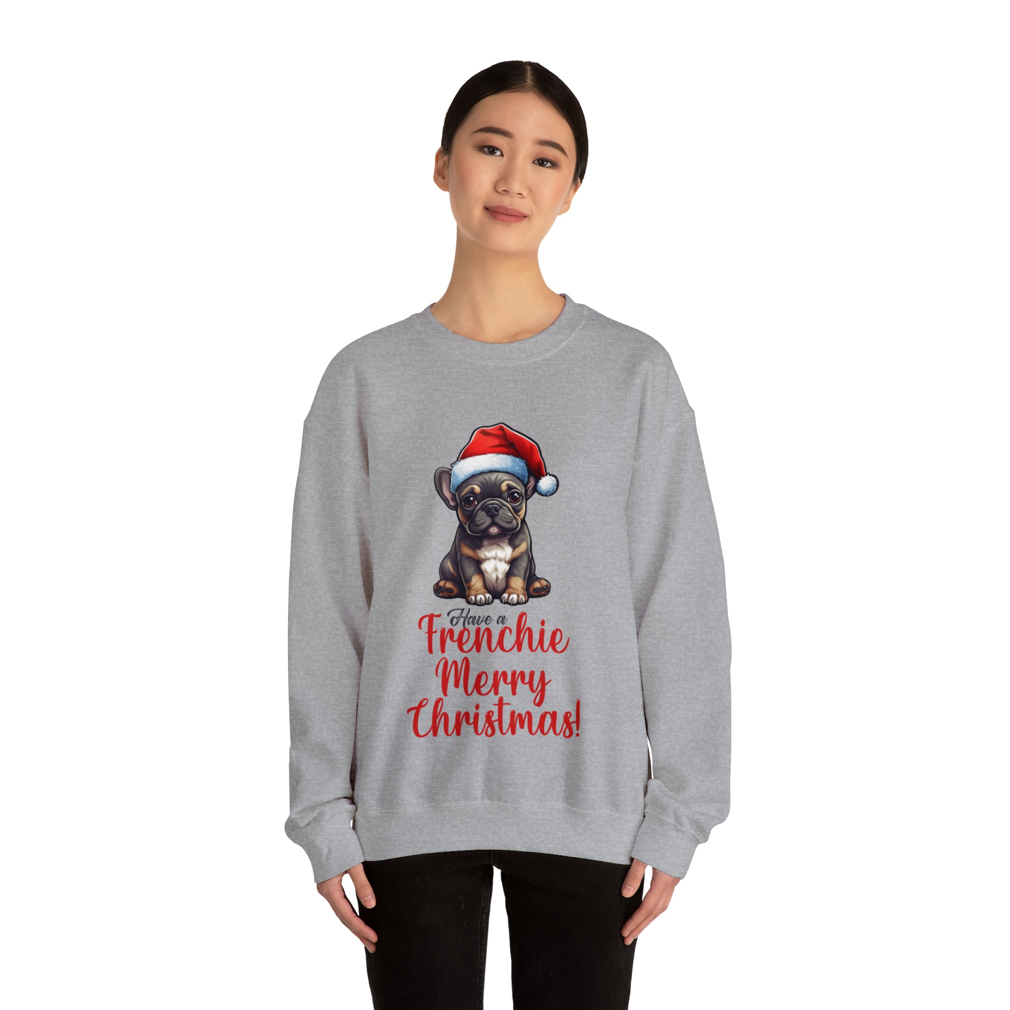 French Bulldog Christmas Fleece Hoodie for Everyday Wear-fadou