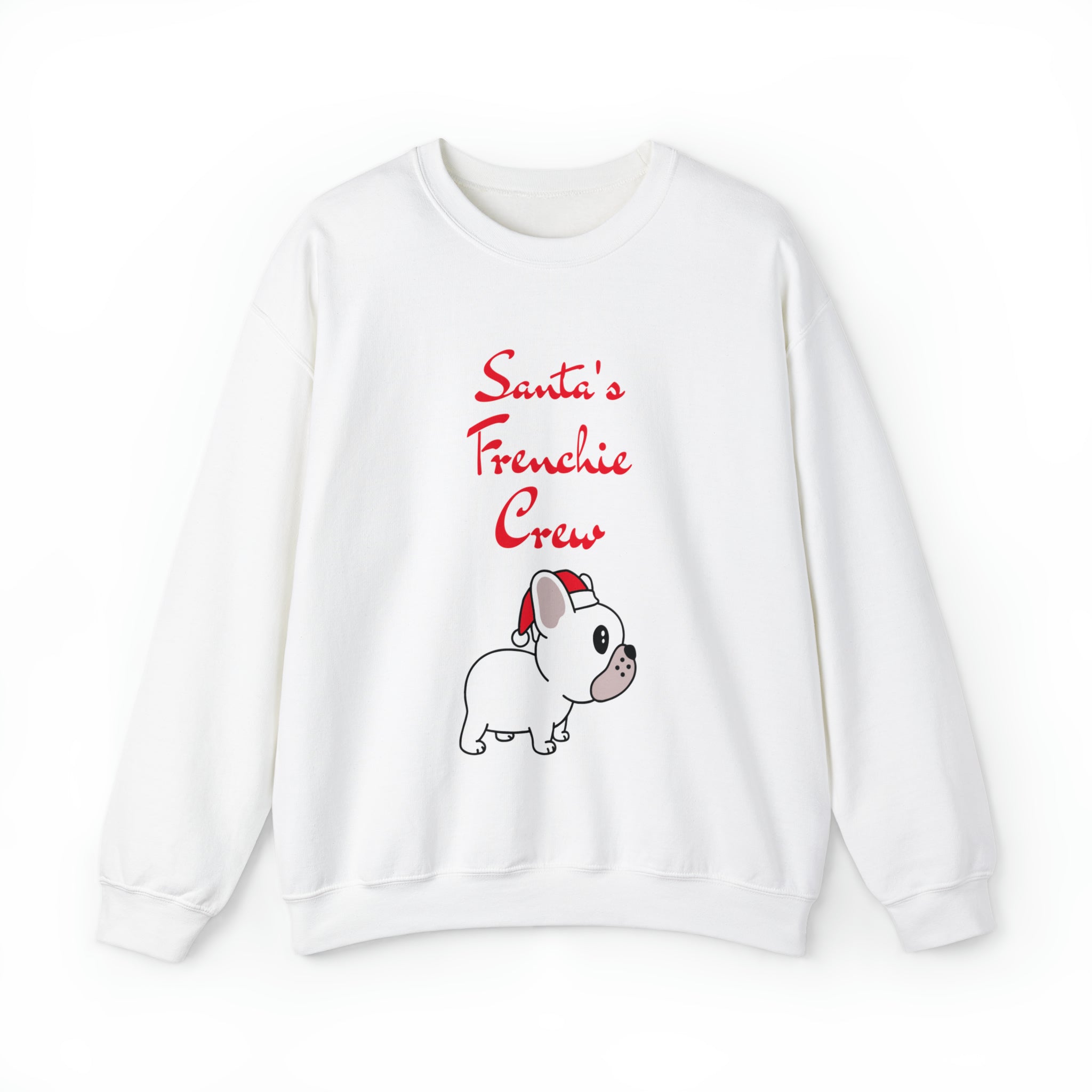 Santa's Frenchie Crew Sweater - Unisex Sweatshirt for Cozy Nights-fadou