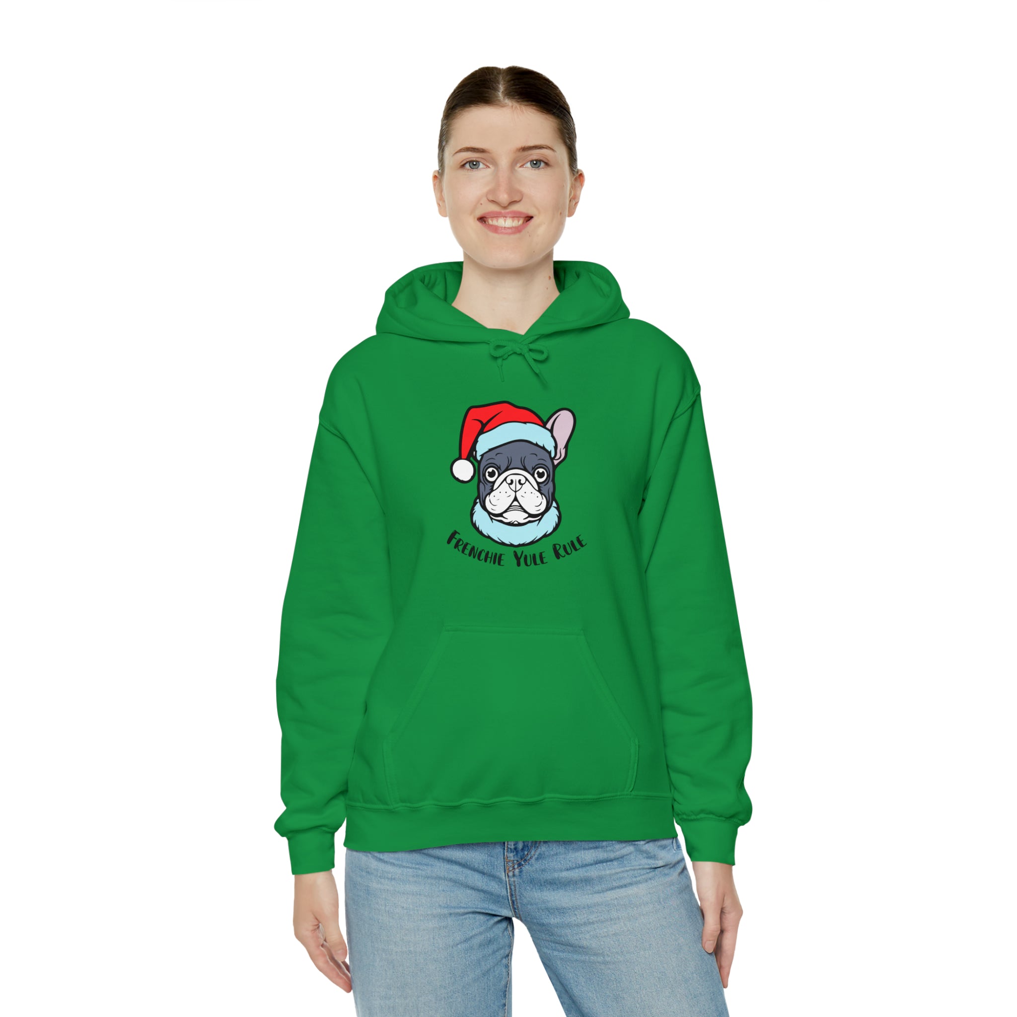 Frenchie Yule Rule Unisex Hoodie for Brachycephalic Dogs-fadou