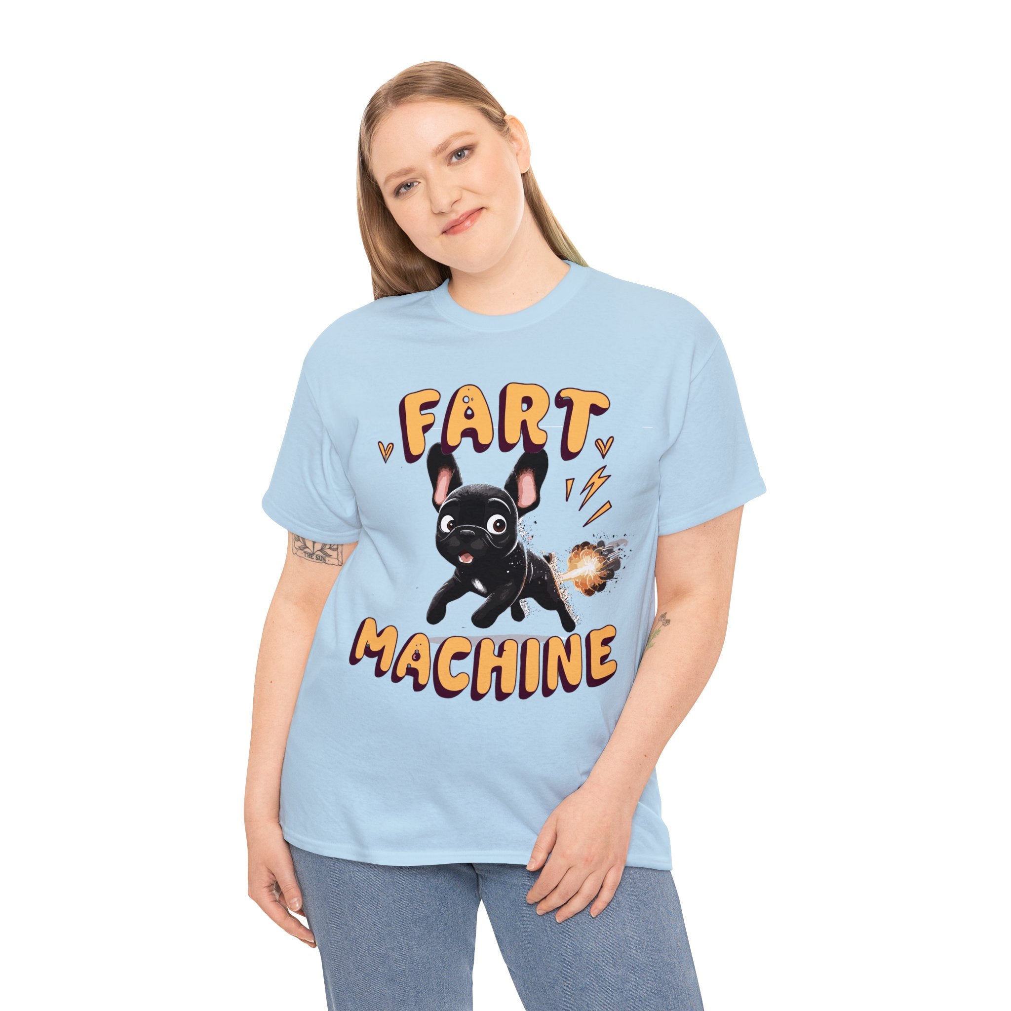 Fart Machine - Unisex Tshirt for Frenchie Fans Everywhere-fadou