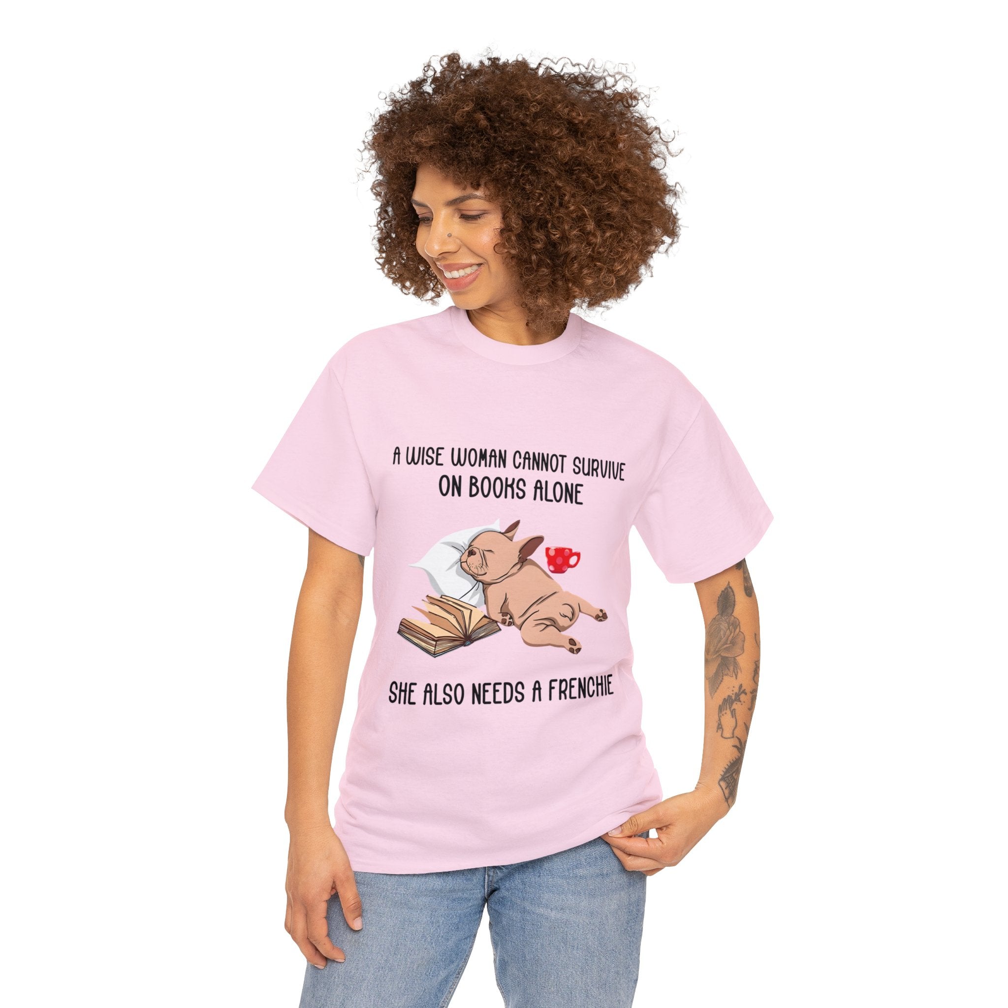 Wise Woman - Unisex Tshirt for Frenchie Fans Everywhere-fadou