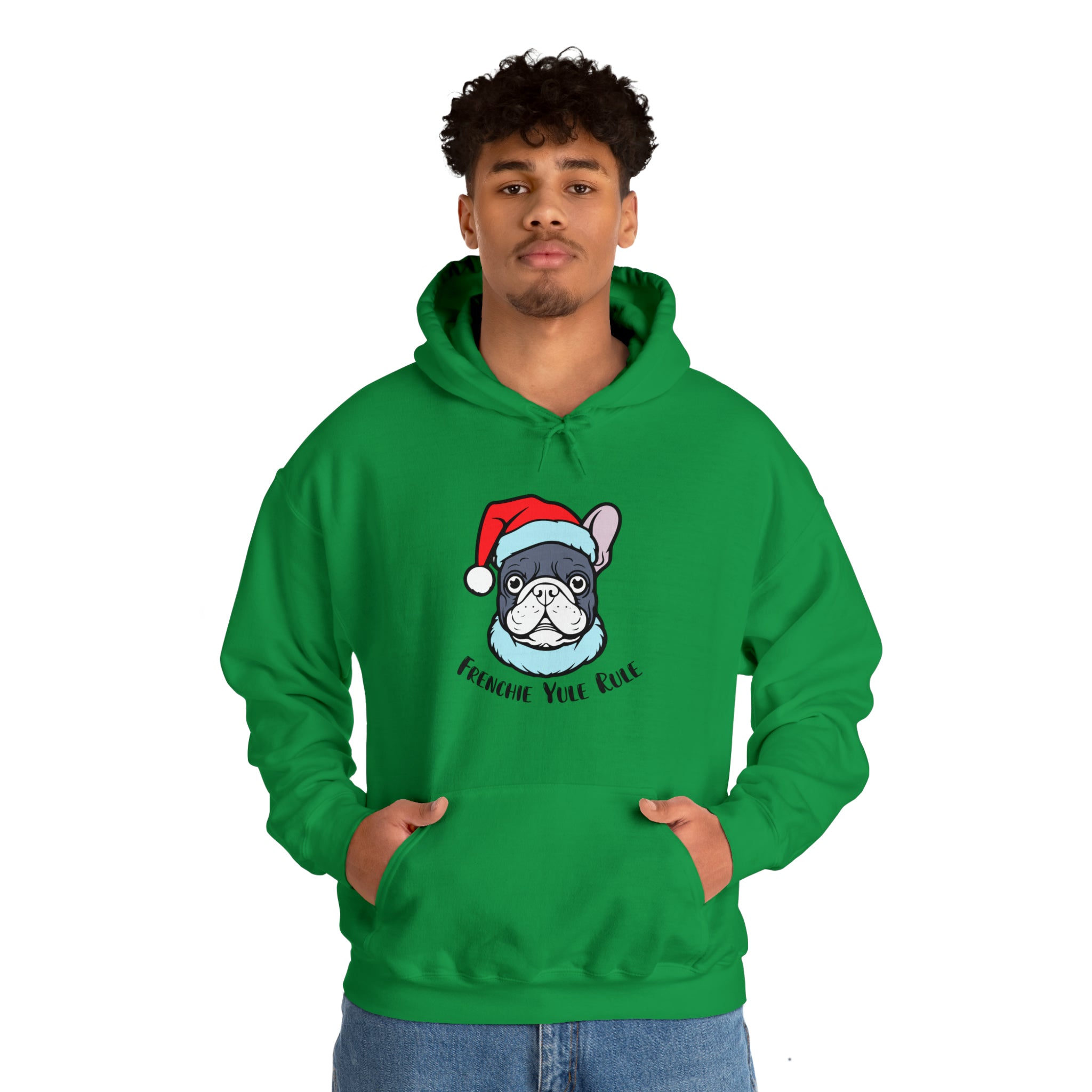 Frenchie Yule Rule Unisex Hoodie for Brachycephalic Dogs-fadou