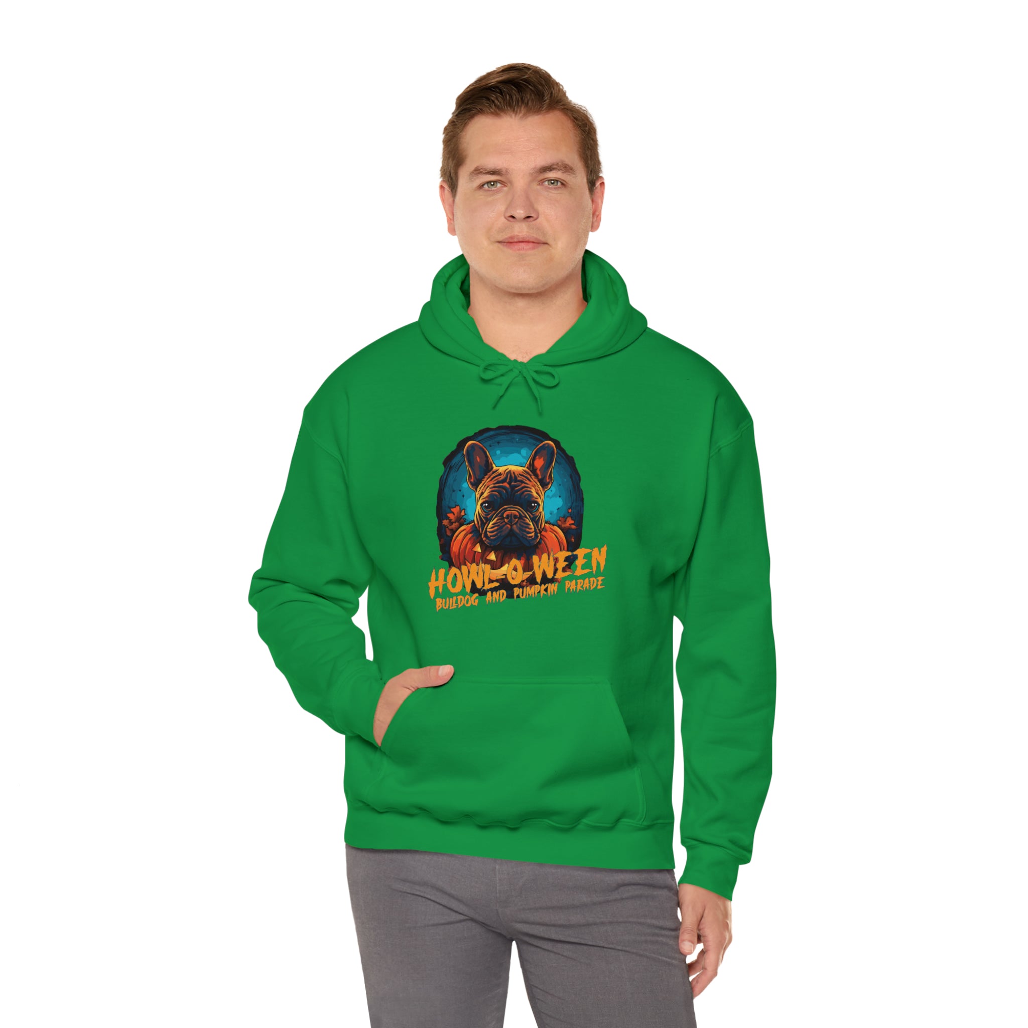 Pumpkin Halloween Pet Parent Pullover for Bulldog Owners-fadou