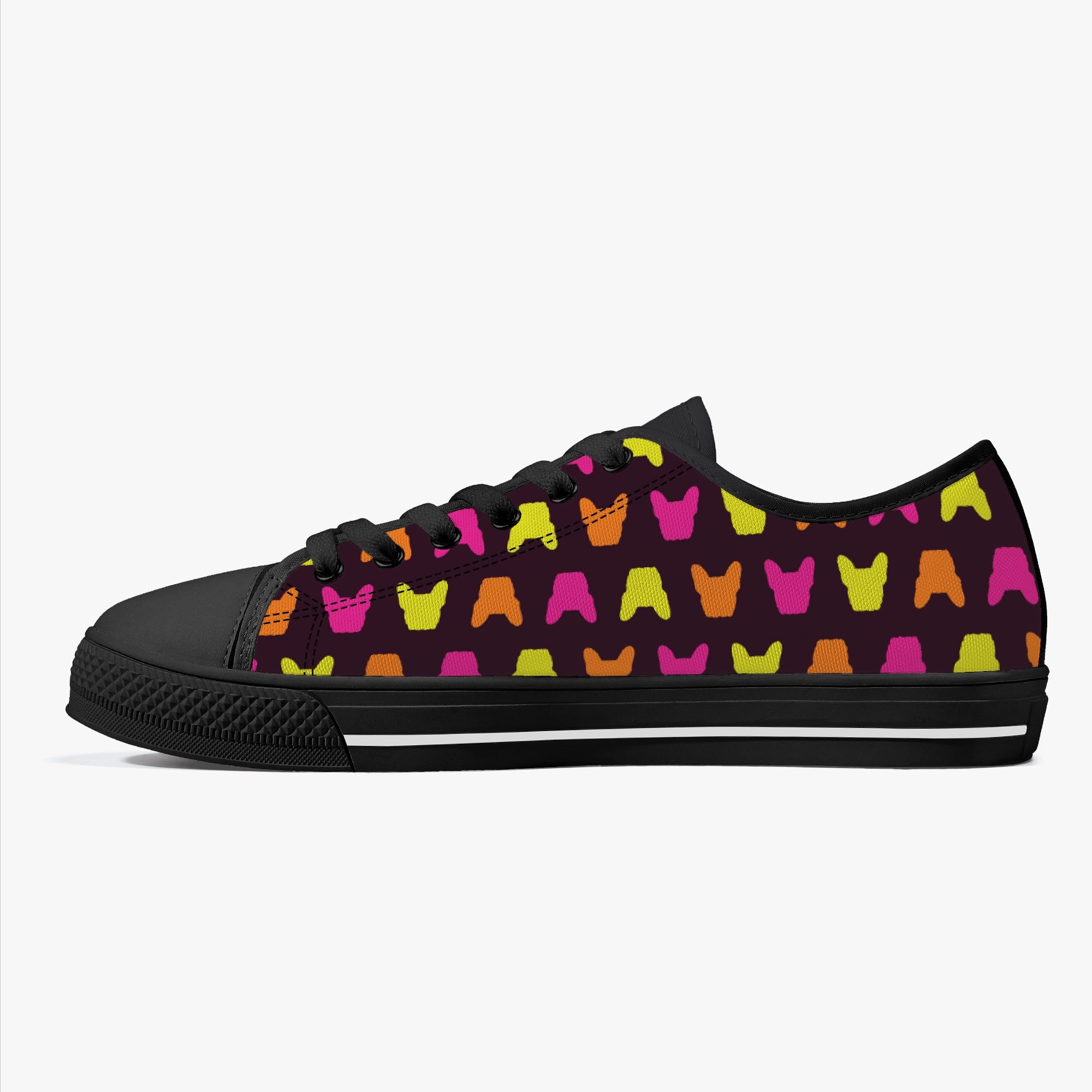 French Bulldog Classic High-Top Shoes for Everyday Wear-fadou
