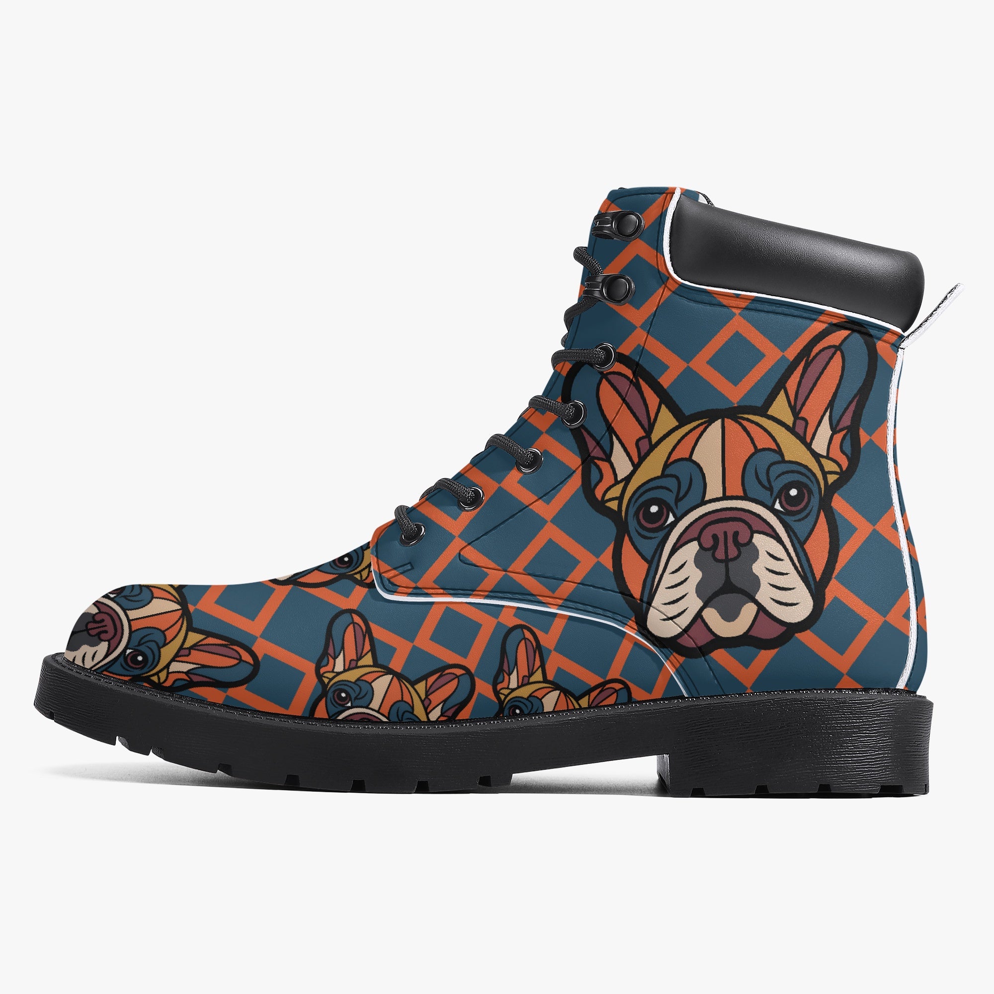 French Bulldog Casual Ankle Booties for Frenchie Enthusiasts-fadou
