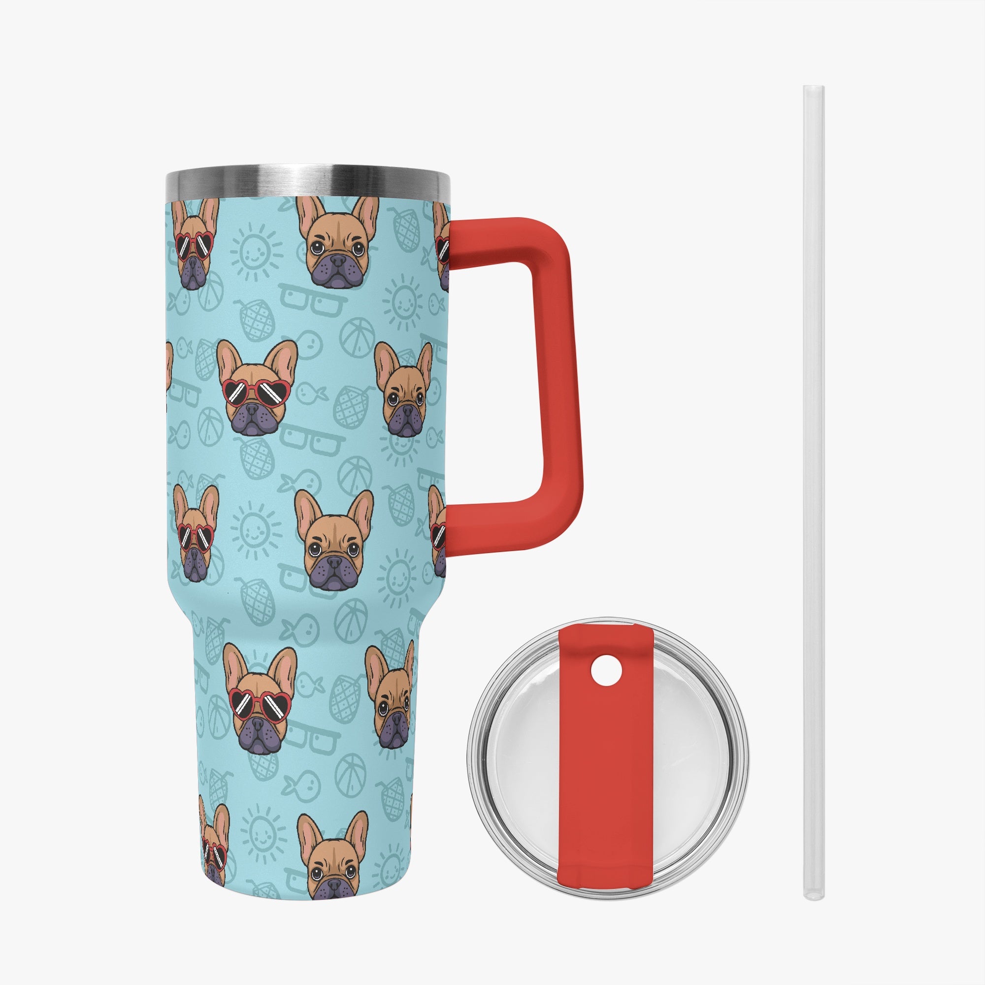 Luca French Bulldog Stainless Tumbler for Bulldog Owners-fadou