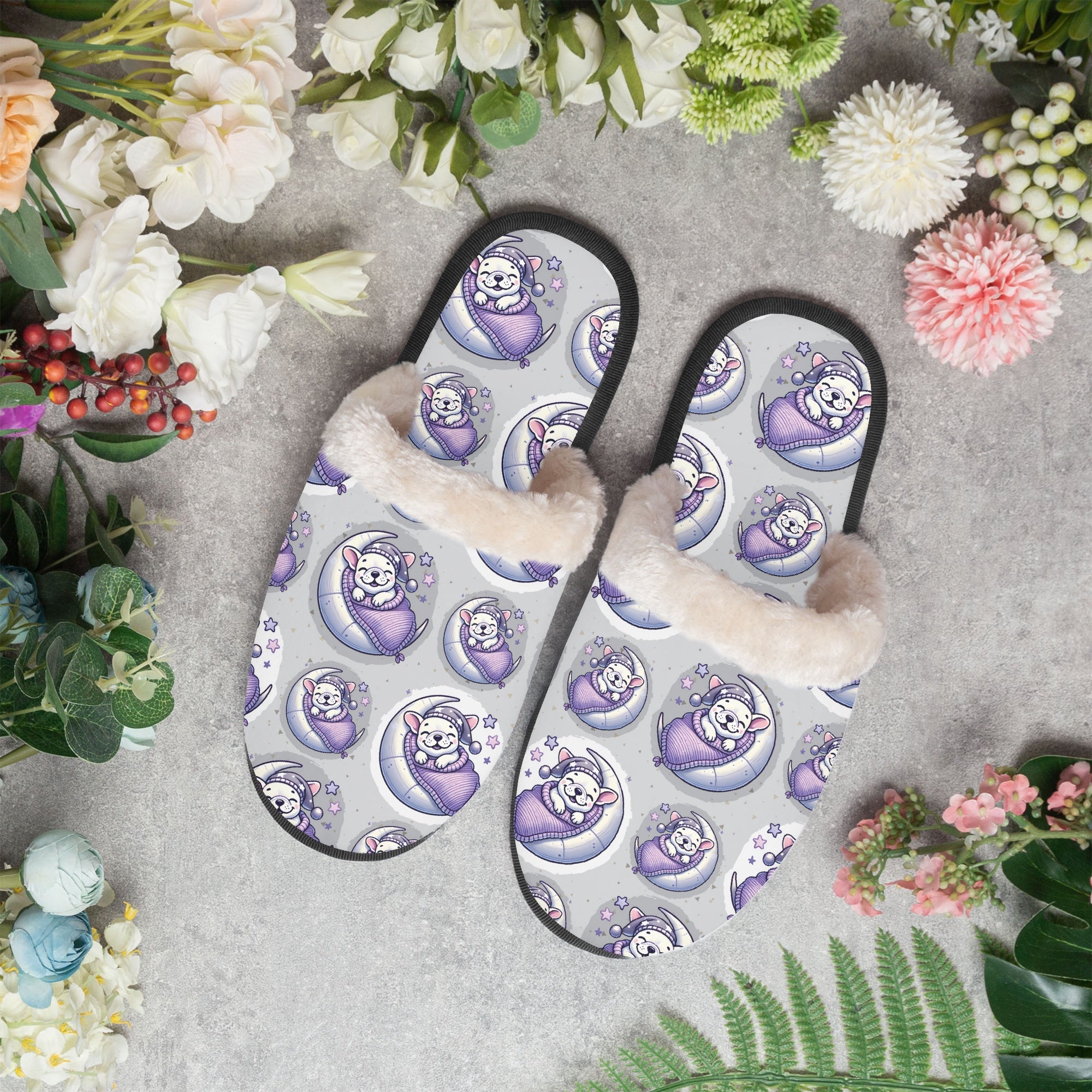 Gilbert French Bulldog Cozy Slippers for Frenchie Enthusiasts-fadou